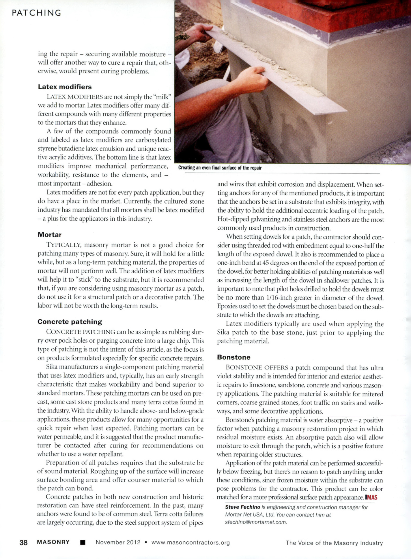 Masonry Magazine November 2012 Page. 40