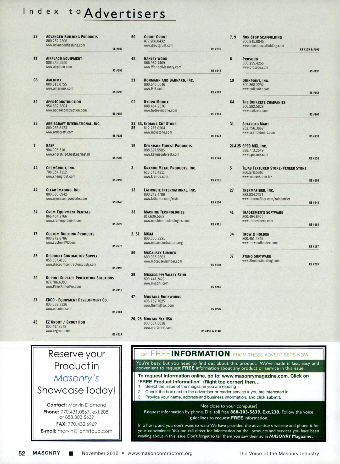 Masonry Magazine November 2012 Page. 54