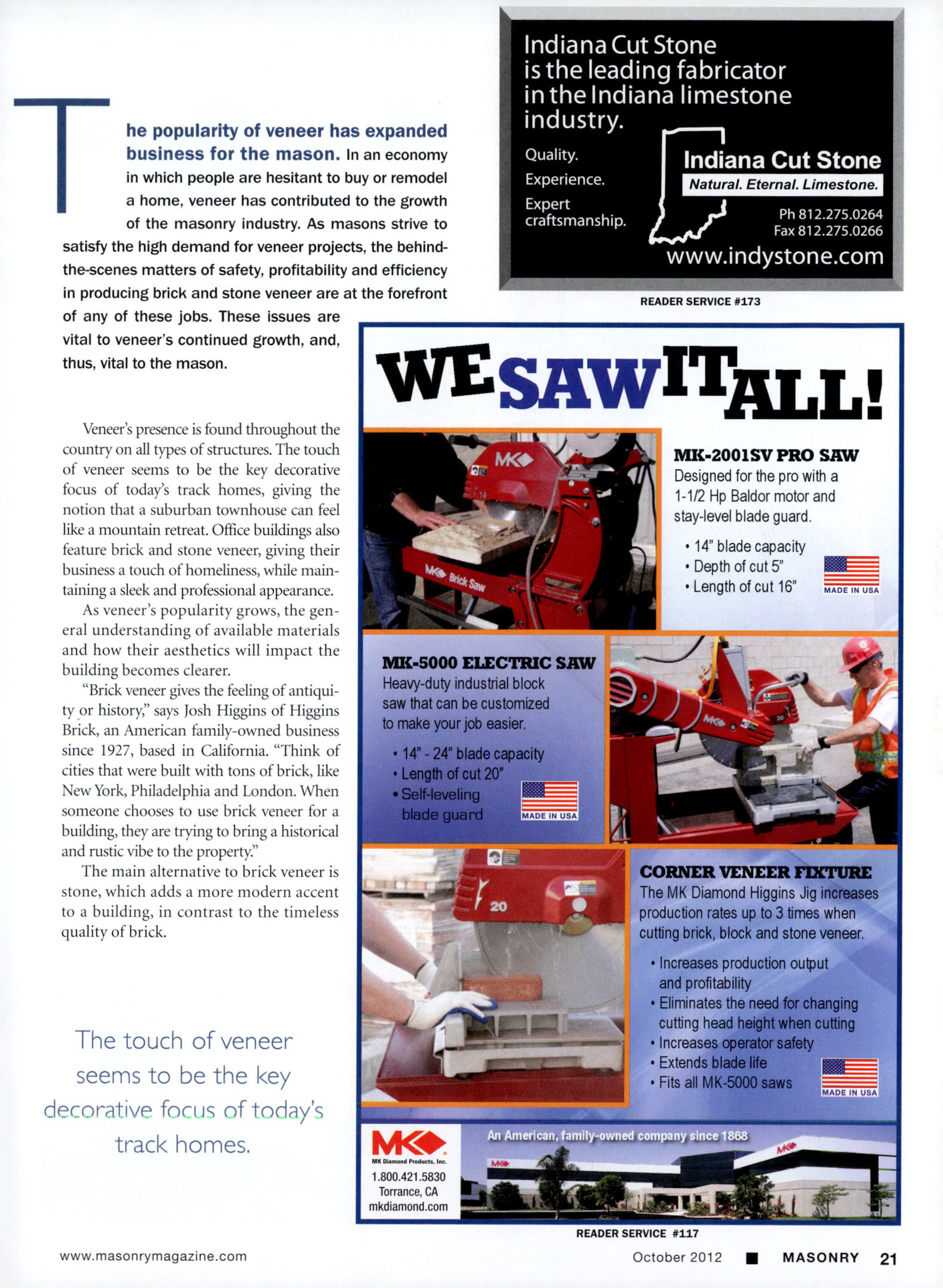 Masonry Magazine October 2012 Page. 23