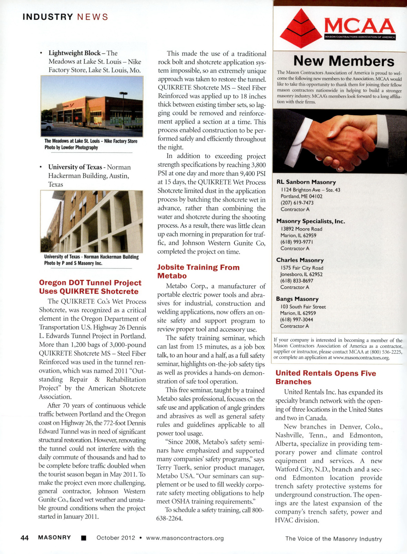 Masonry Magazine October 2012 Page. 46