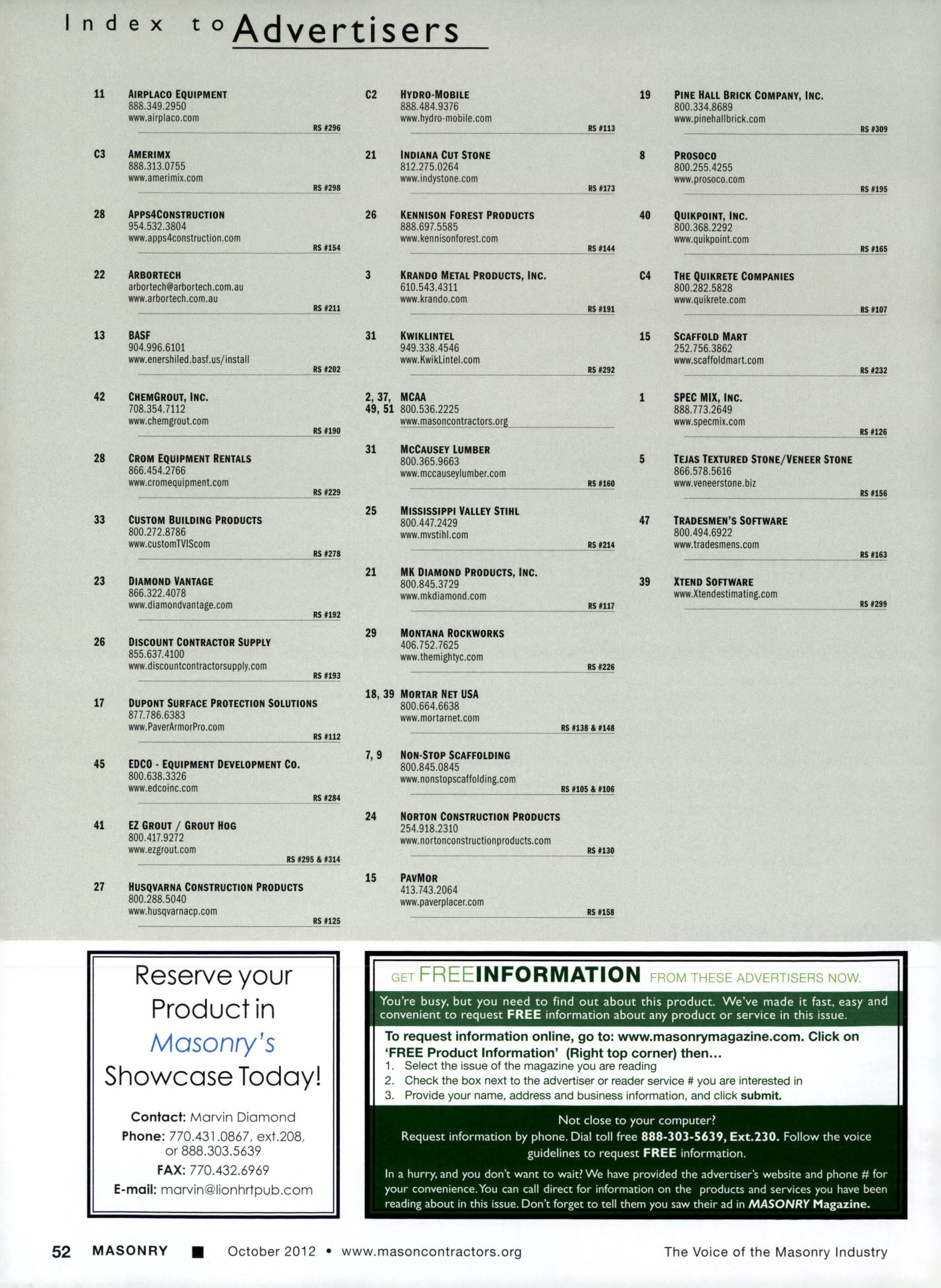 Masonry Magazine October 2012 Page. 54