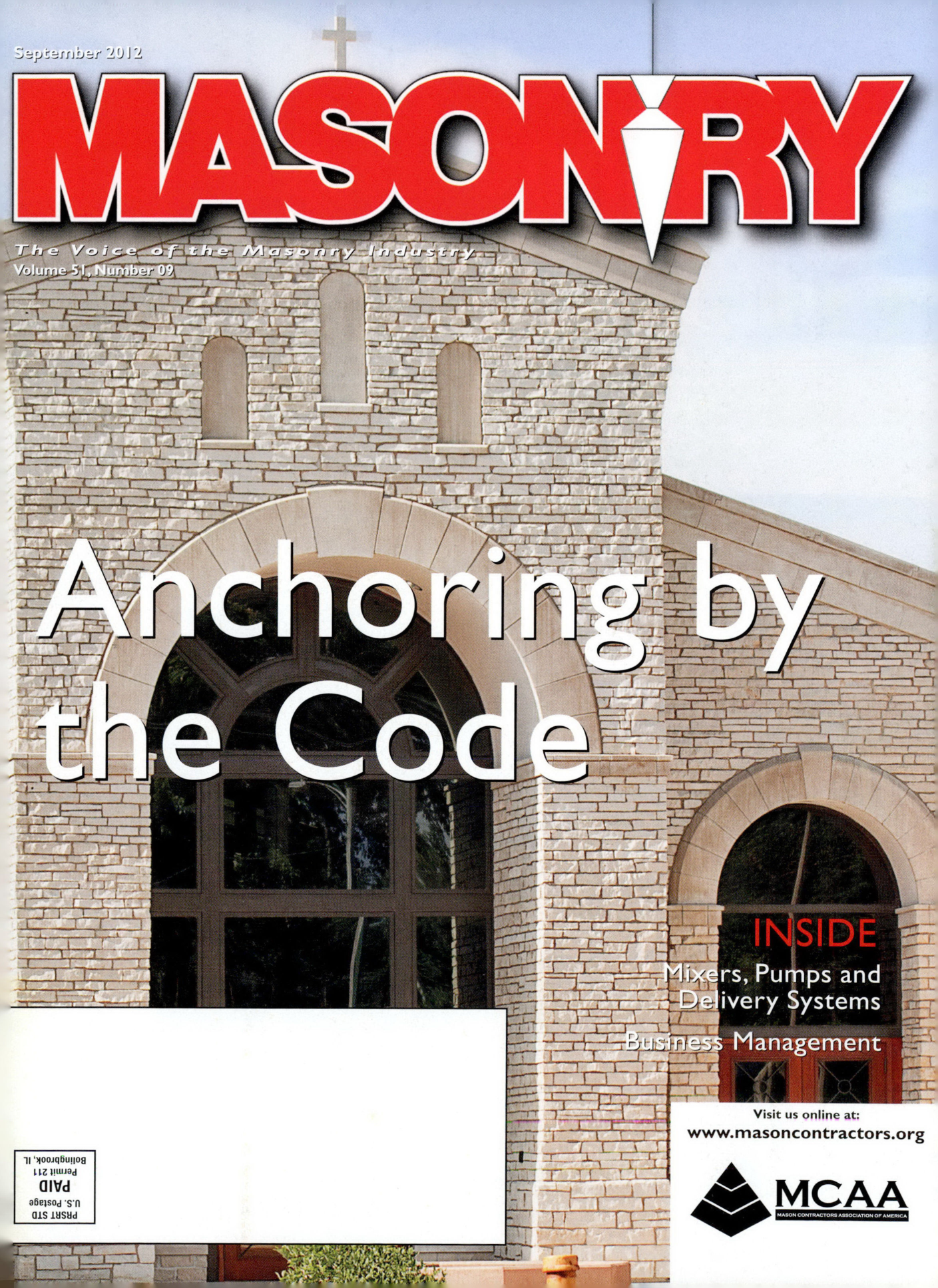 Masonry Magazine September 2012 Page. 1