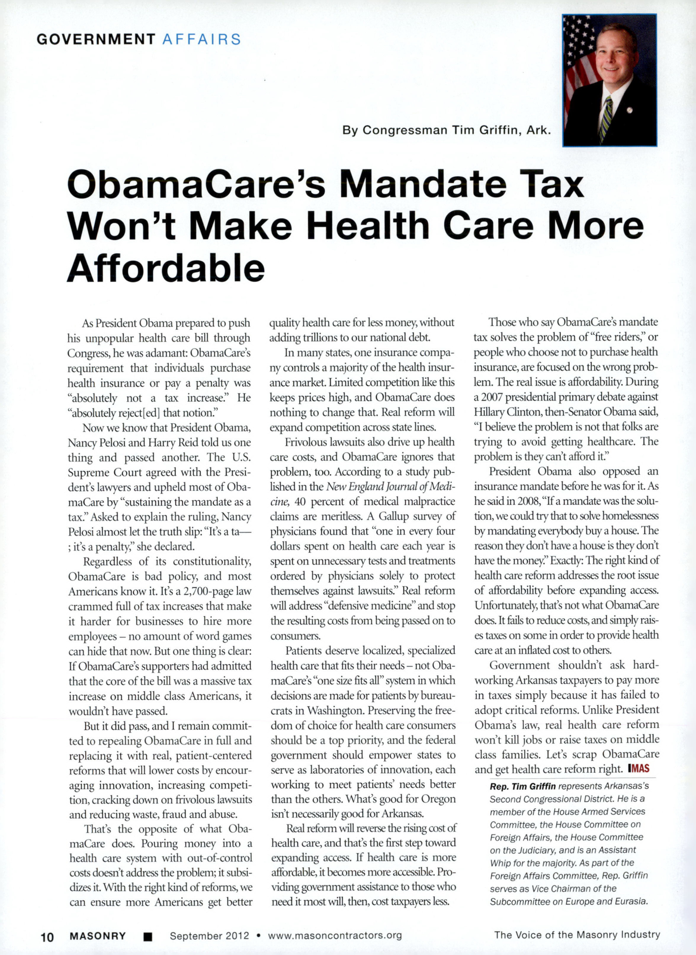 Masonry Magazine September 2012 Page. 12