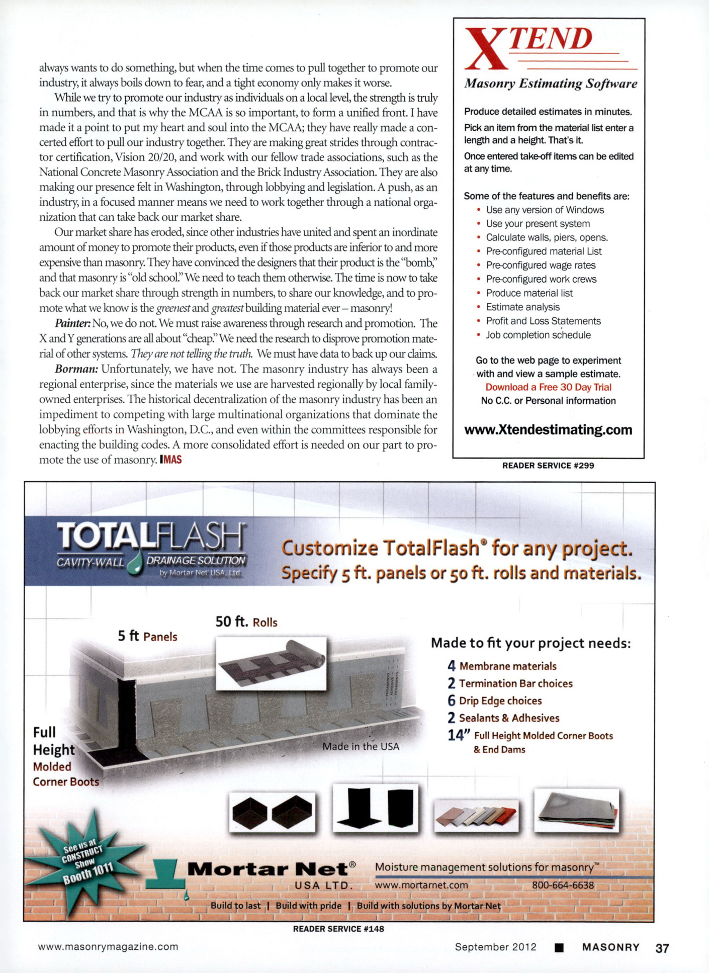 Masonry Magazine September 2012 Page. 39