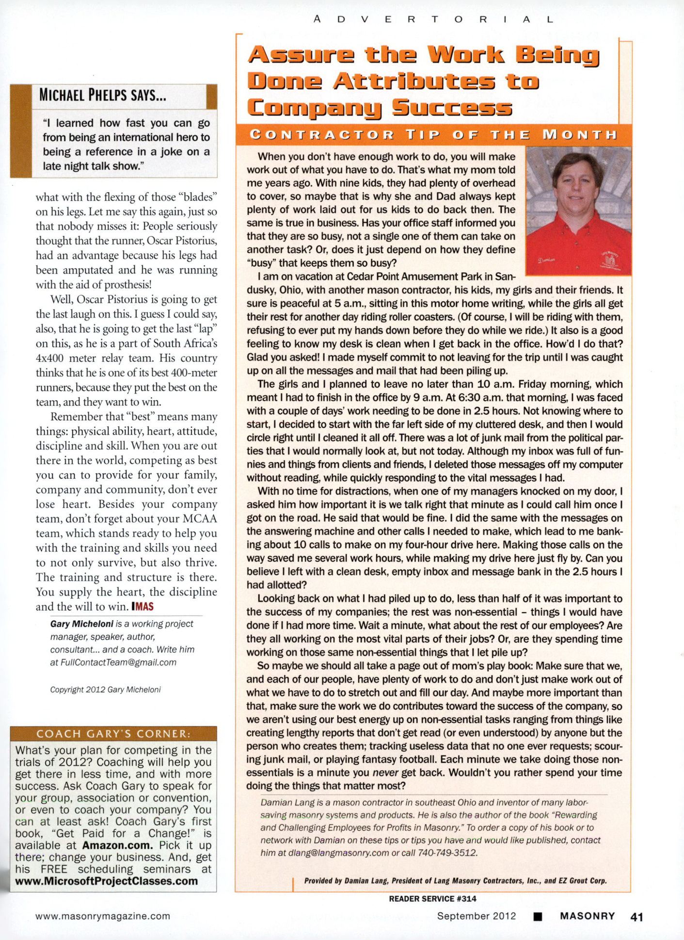 Masonry Magazine September 2012 Page. 43