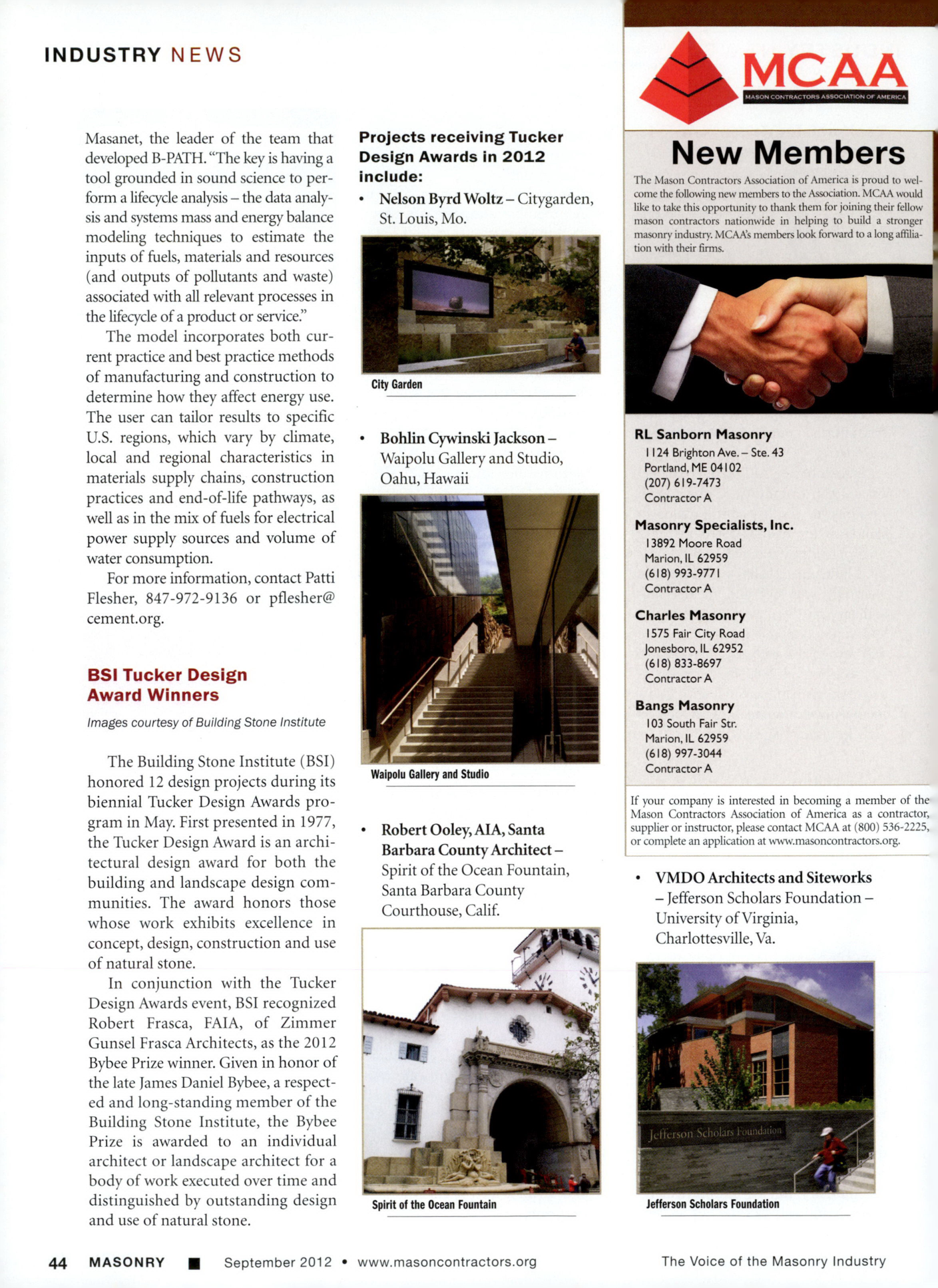 Masonry Magazine September 2012 Page. 46
