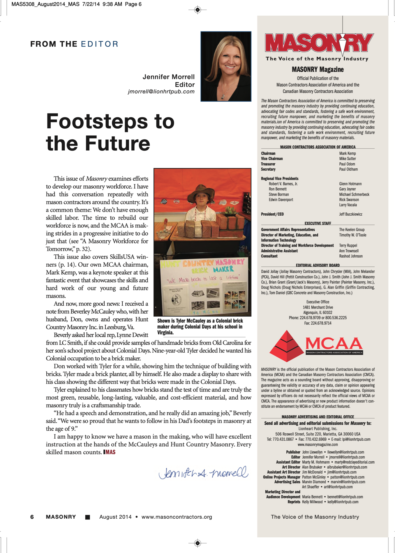 Masonry Magazine August 2014 Page. 8