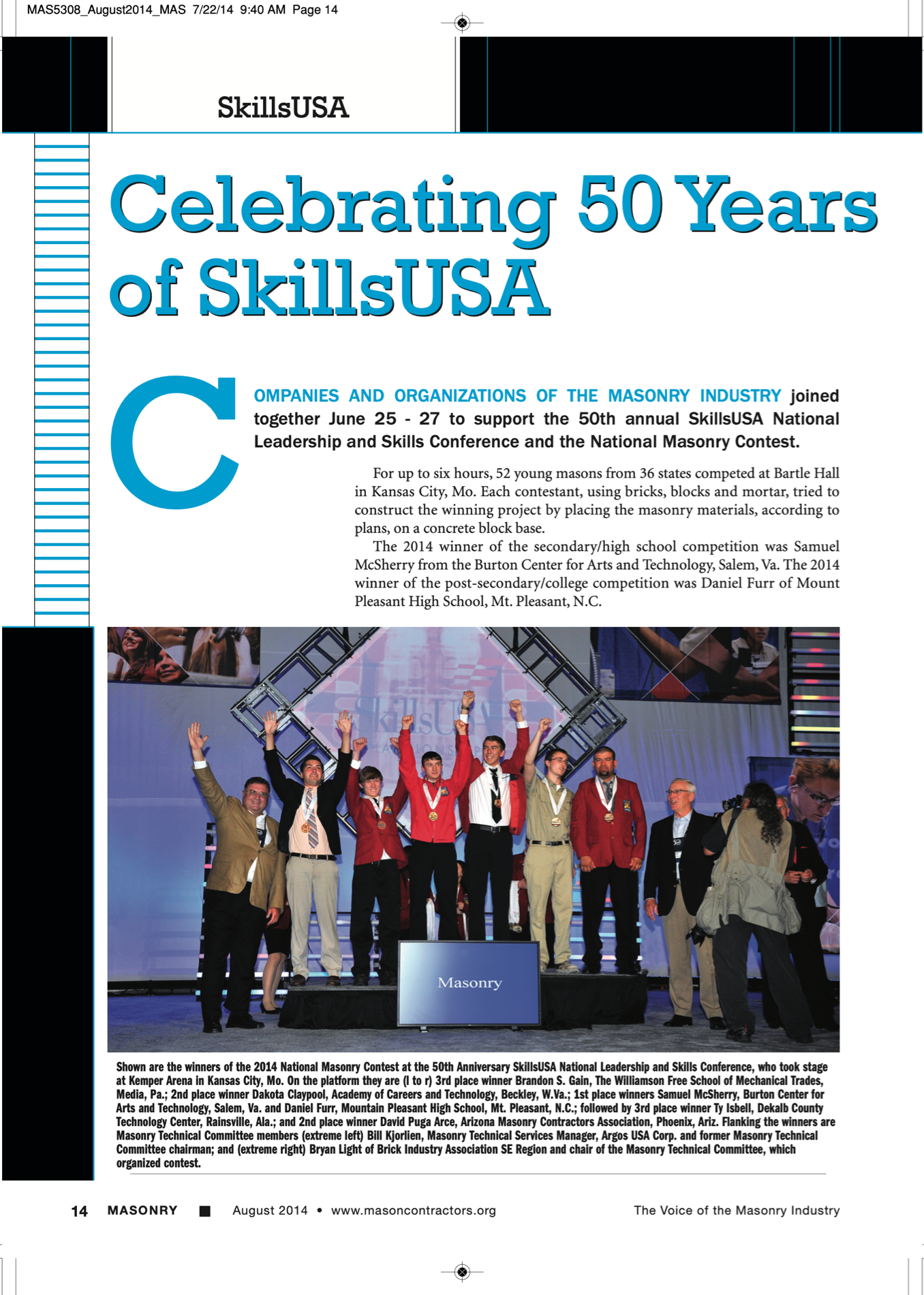 Masonry Magazine August 2014 Page. 16