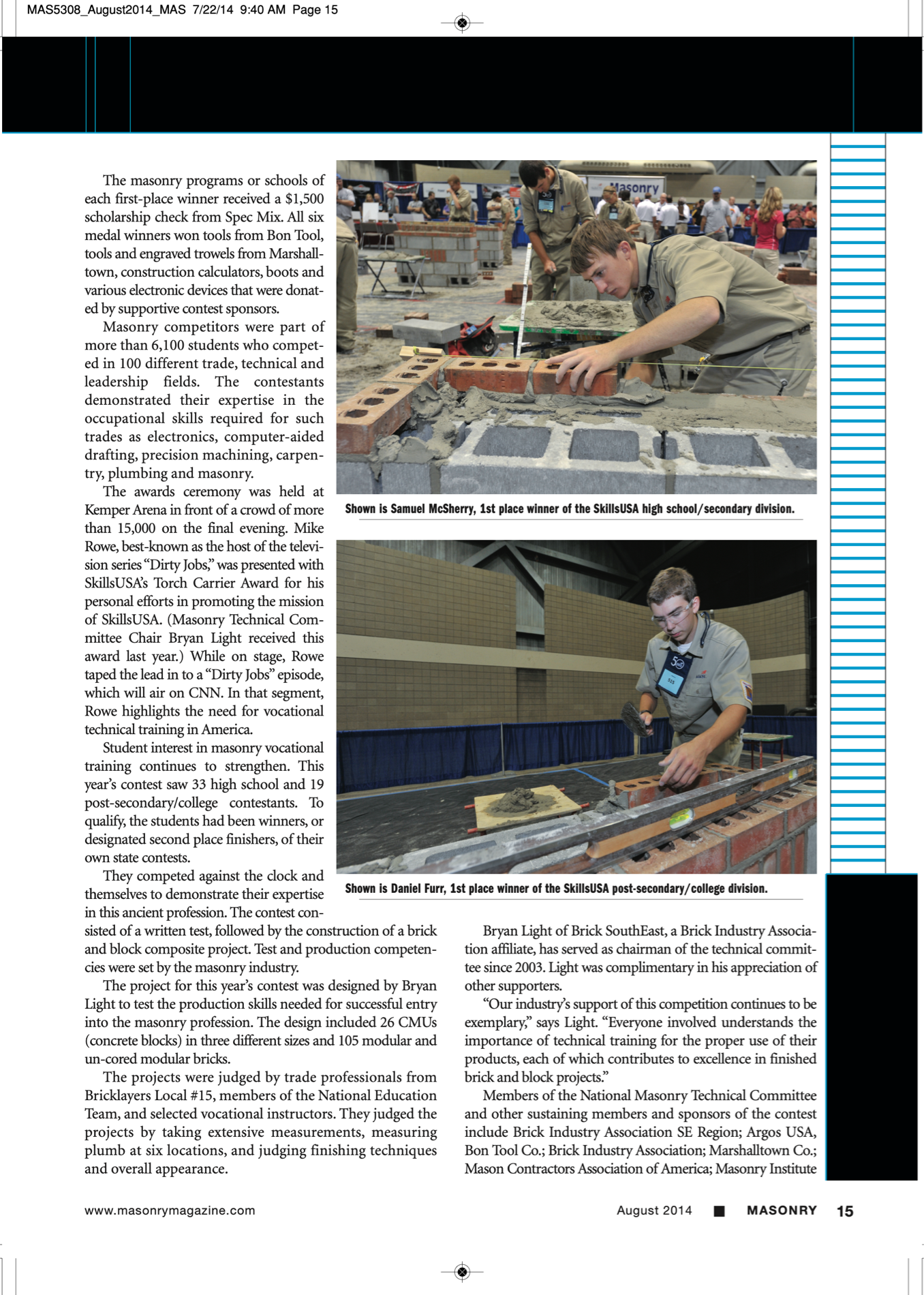 Masonry Magazine August 2014 Page. 17