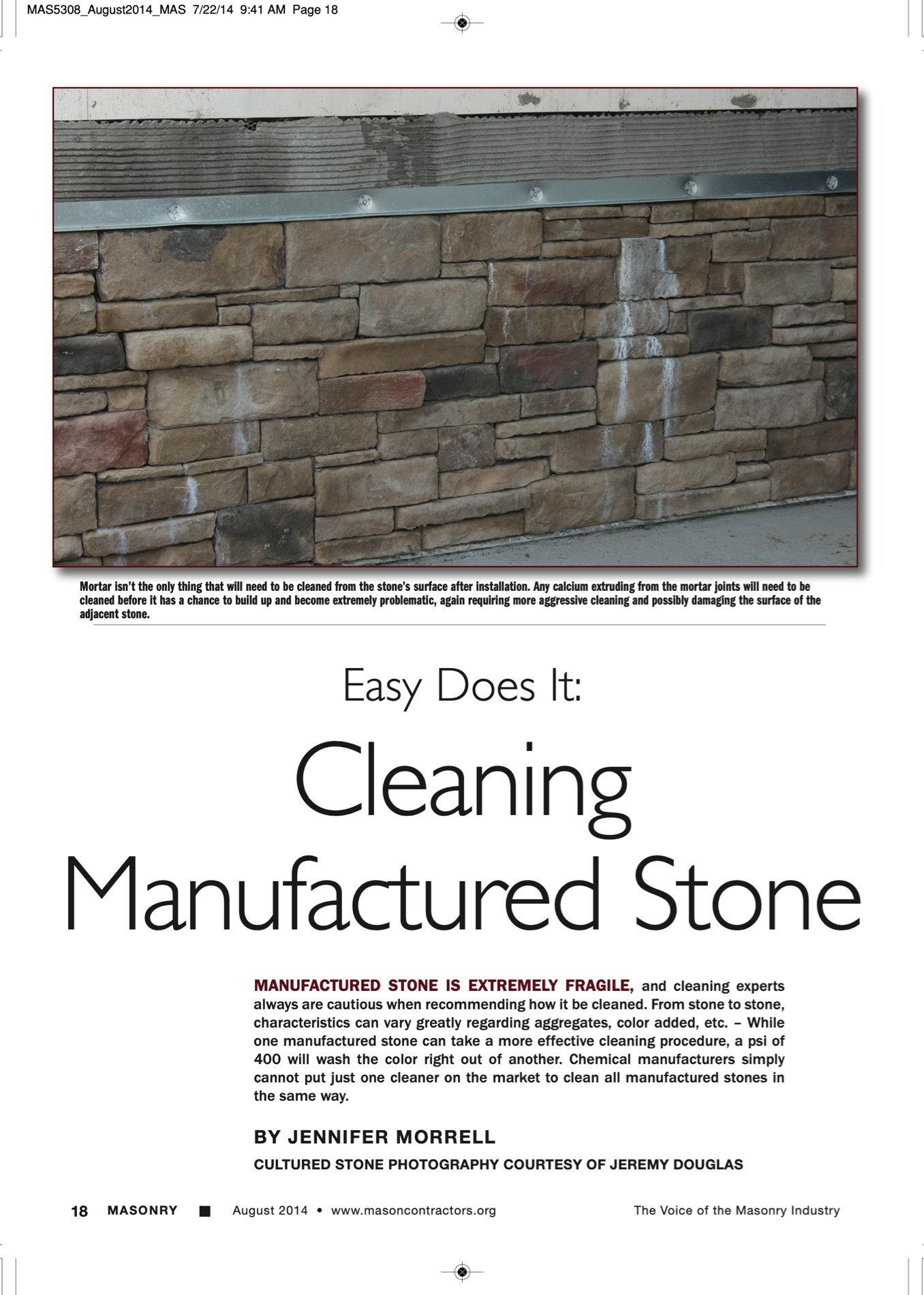 Masonry Magazine August 2014 Page. 20