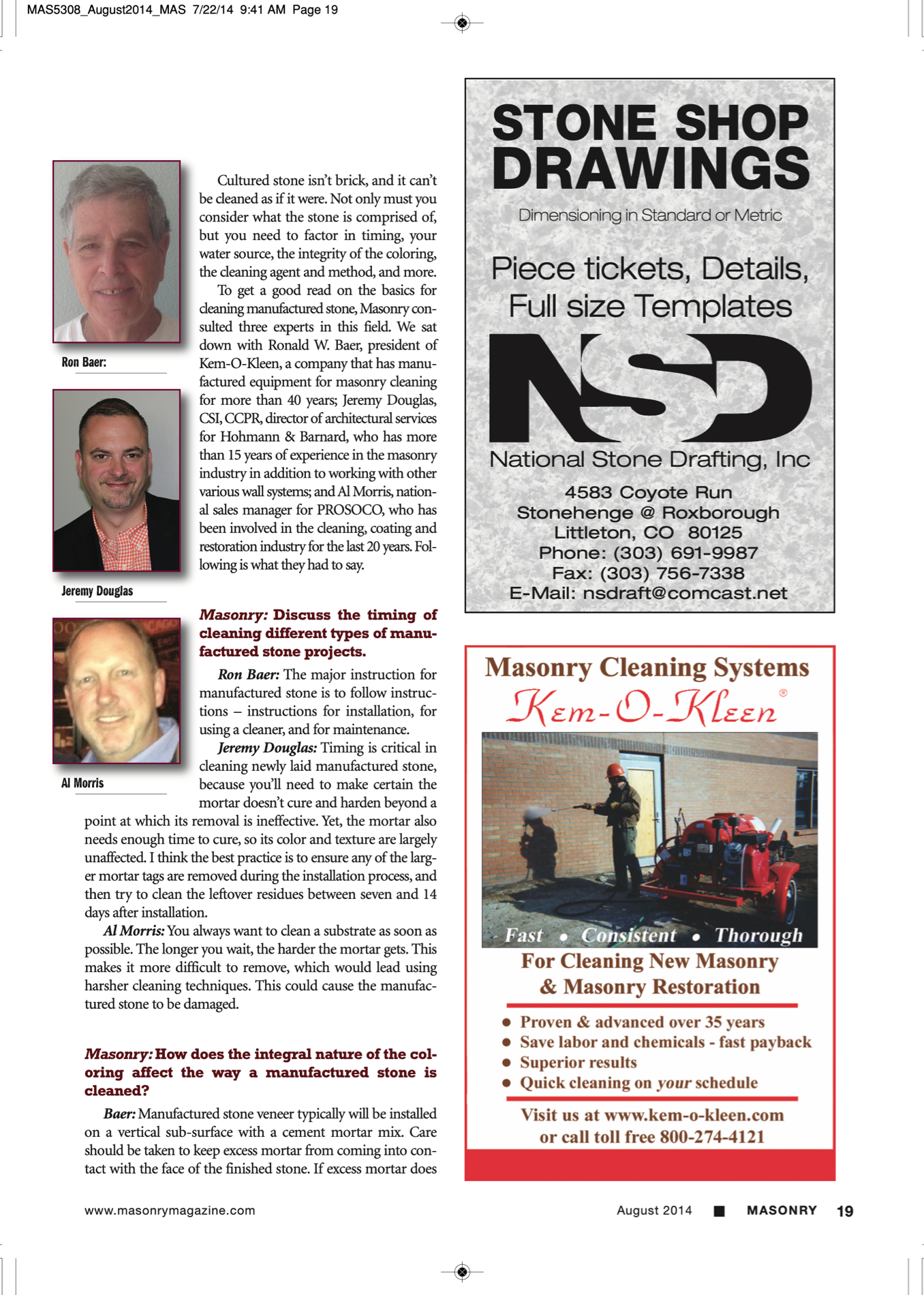 Masonry Magazine August 2014 Page. 21