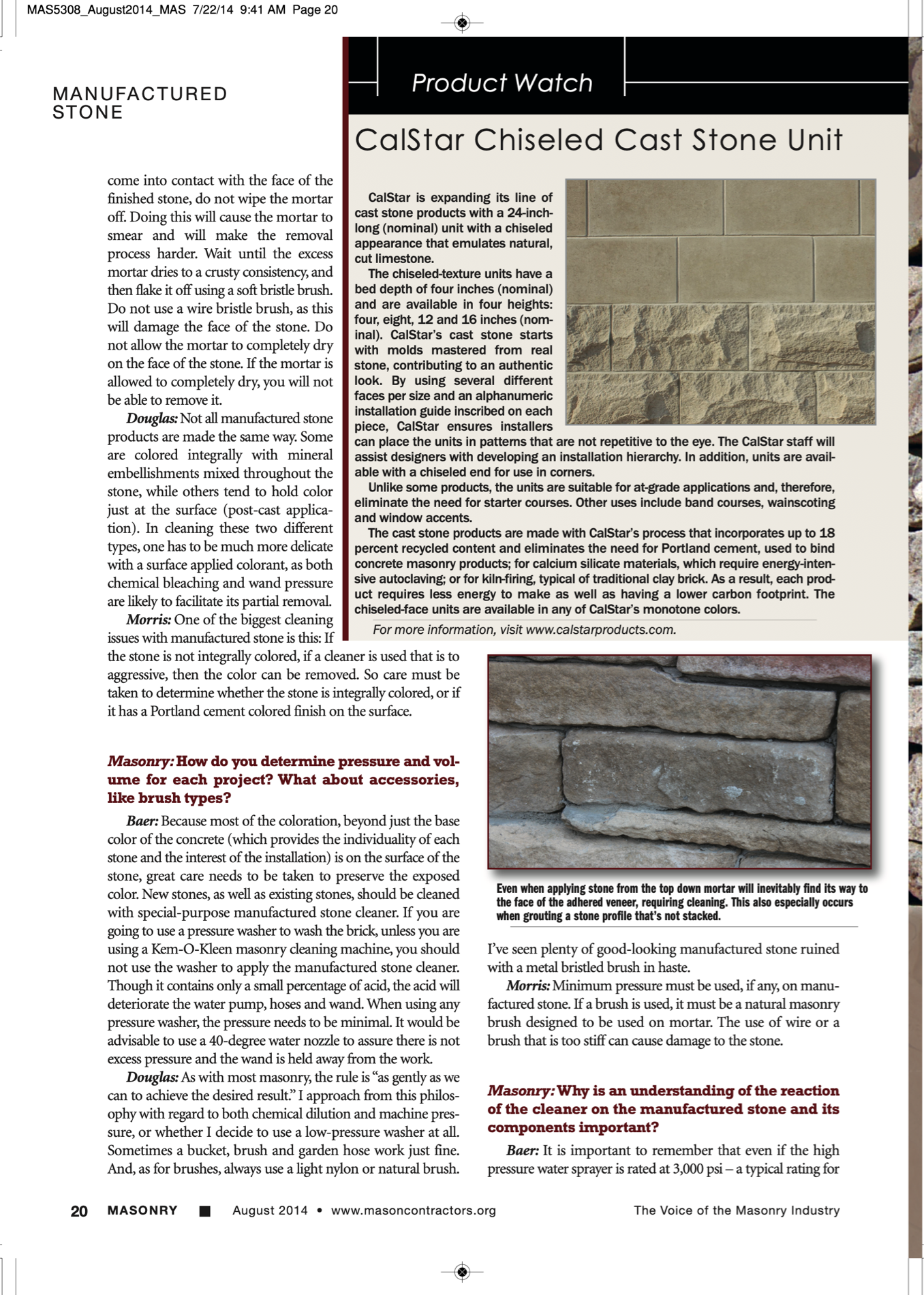 Masonry Magazine August 2014 Page. 22