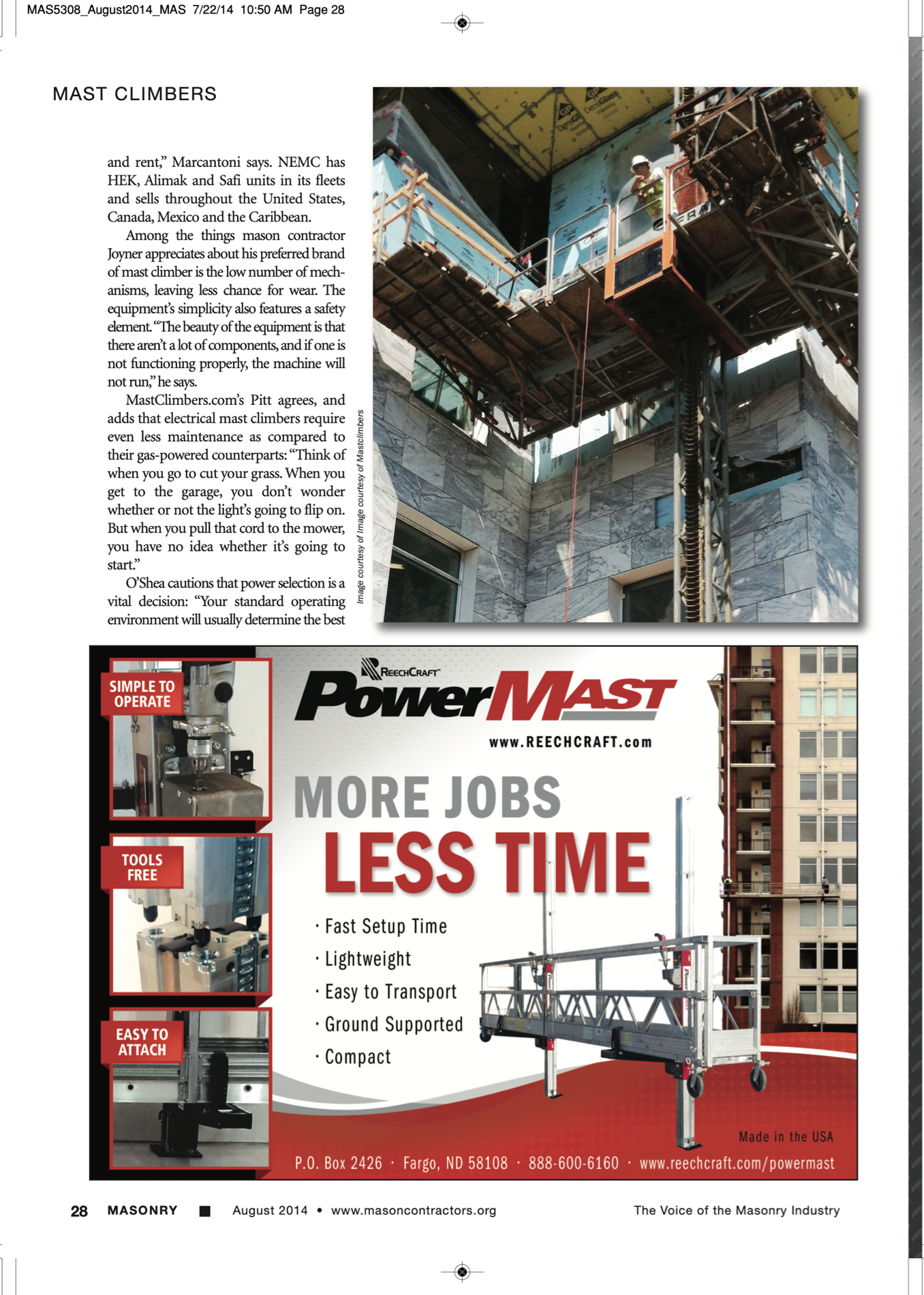 Masonry Magazine August 2014 Page. 30