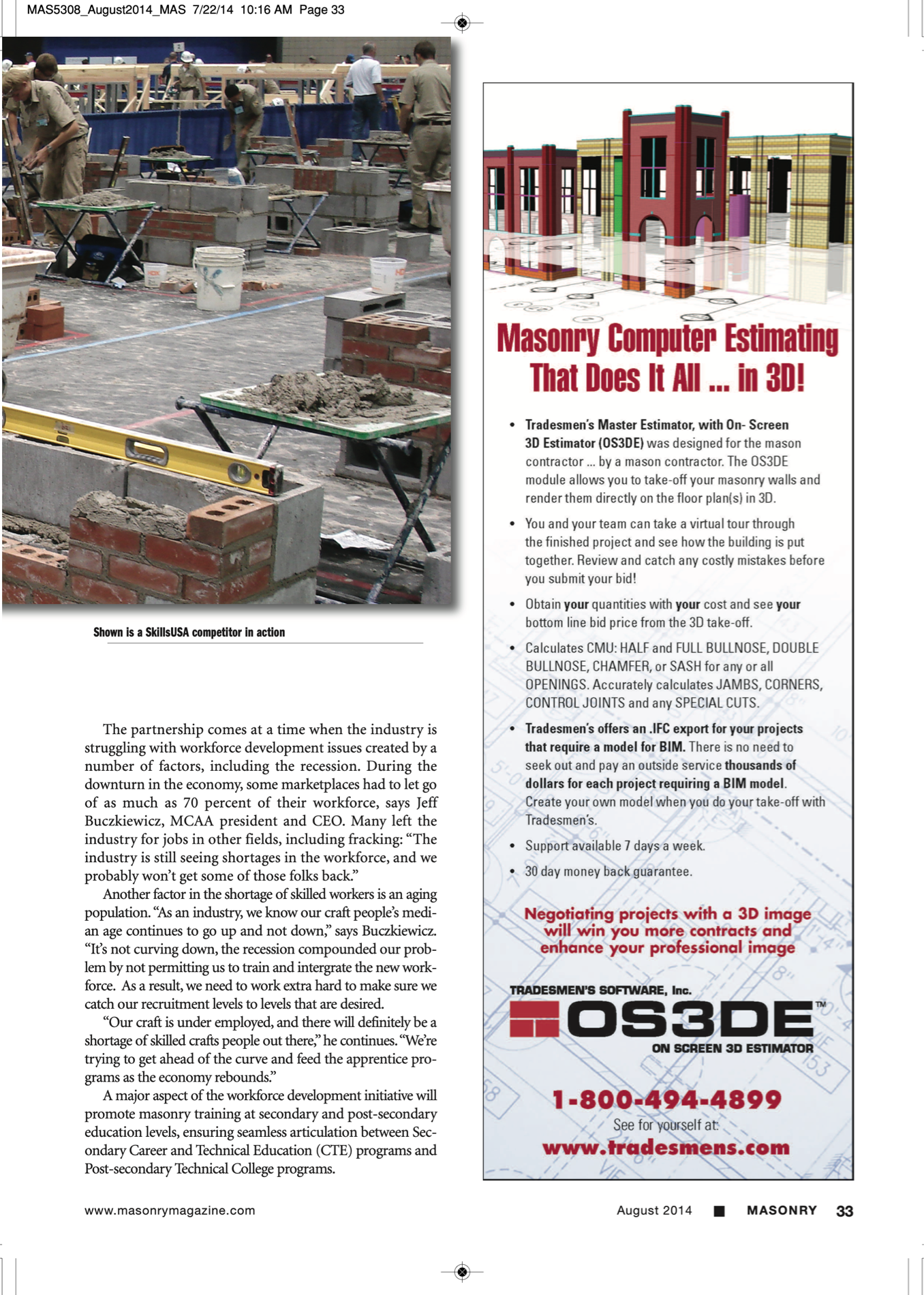 Masonry Magazine August 2014 Page. 35