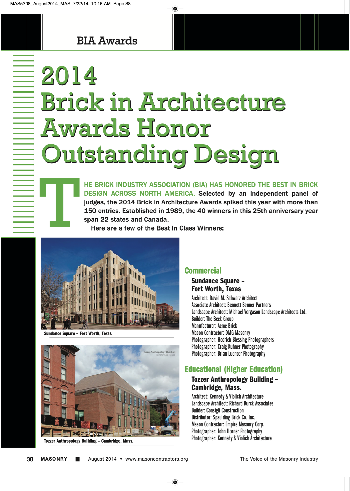 Masonry Magazine August 2014 Page. 40