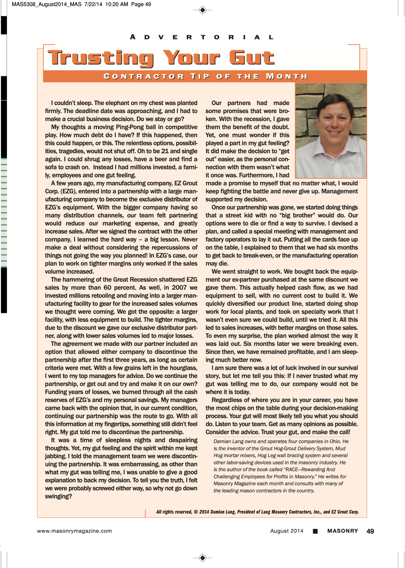 Masonry Magazine August 2014 Page. 51