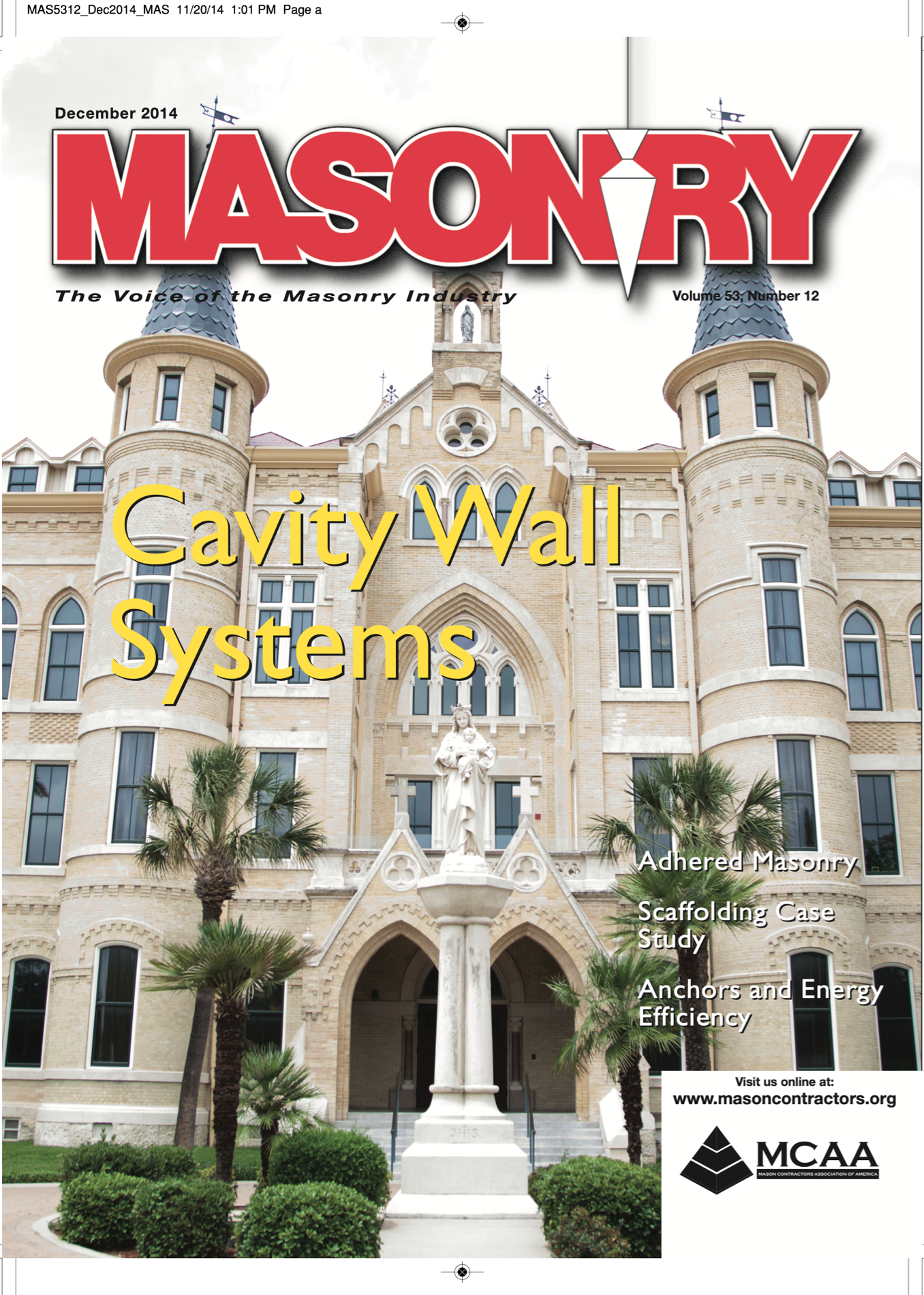 Masonry Magazine December 2014 Page. 1