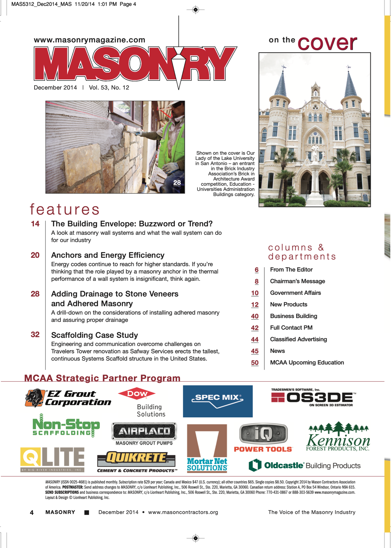Masonry Magazine December 2014 Page. 6
