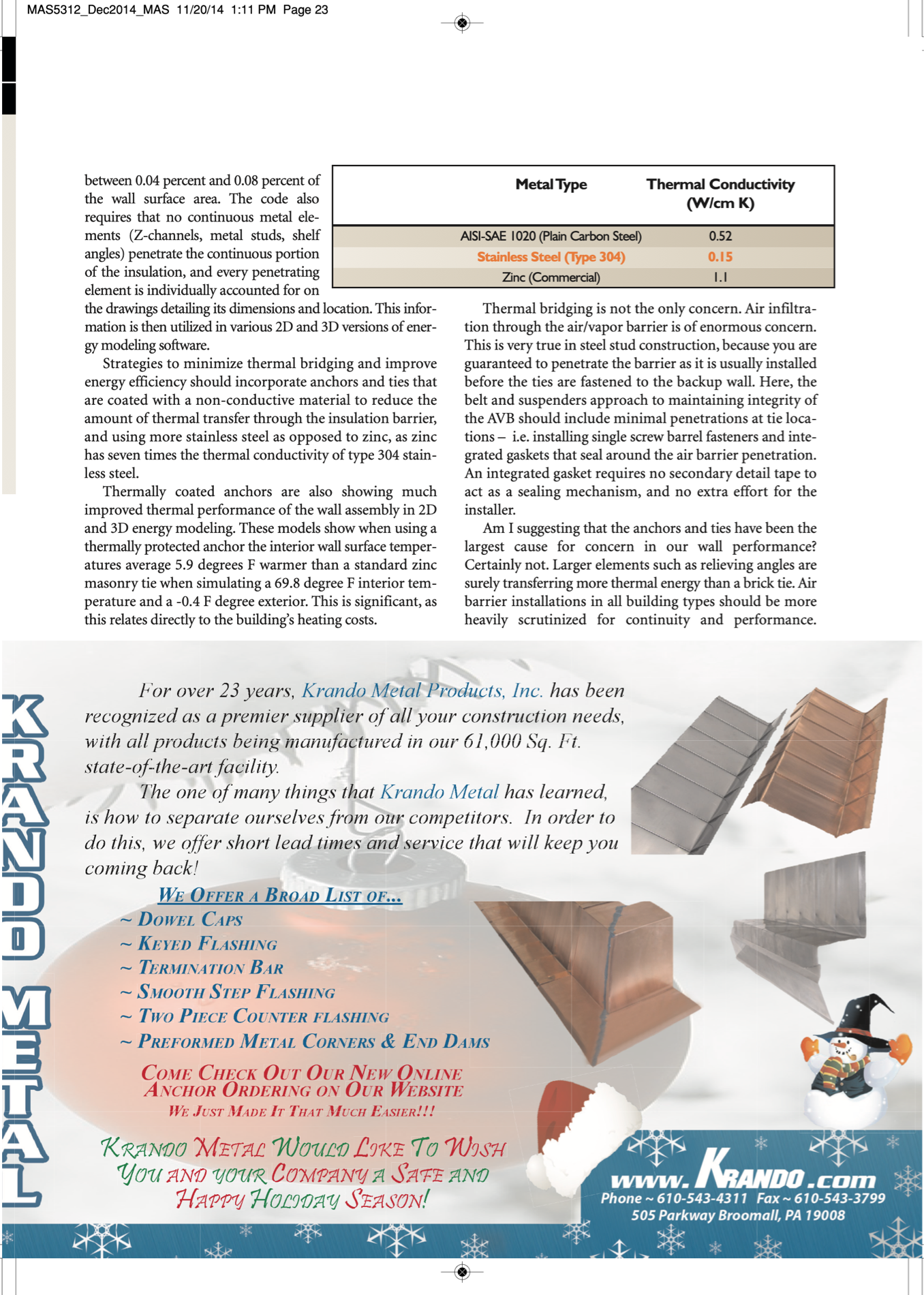 Masonry Magazine December 2014 Page. 25