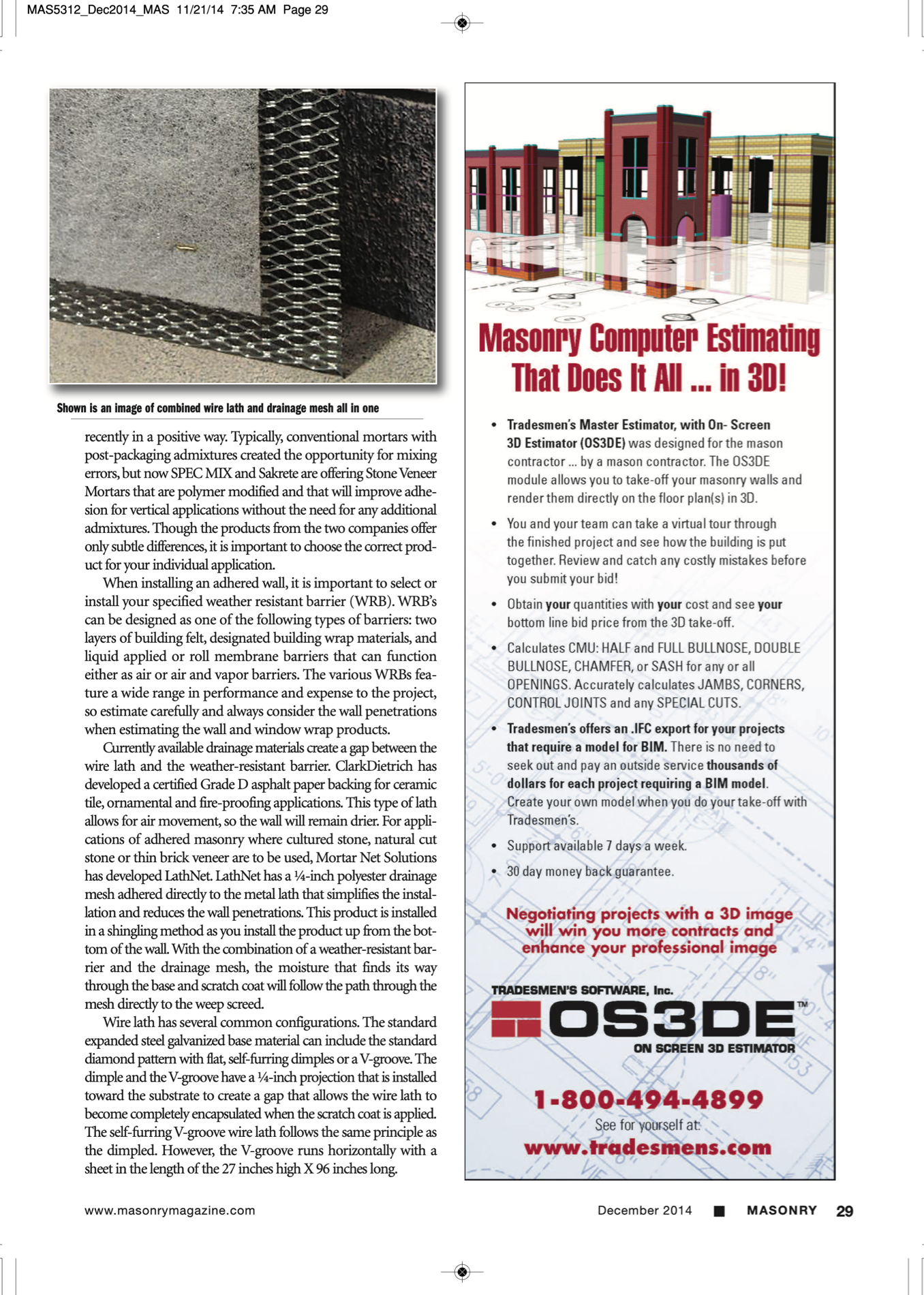 Masonry Magazine December 2014 Page. 31