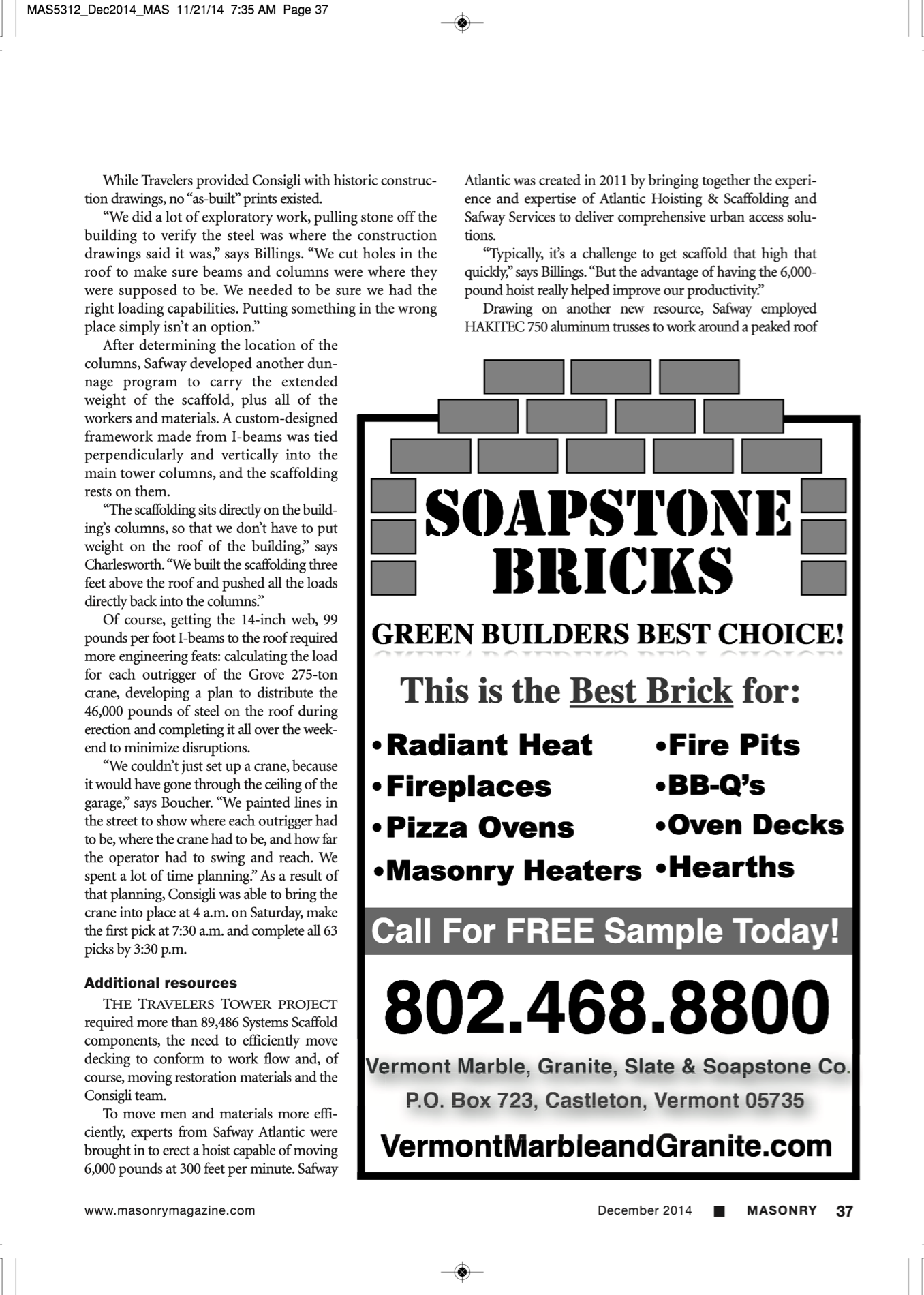 Masonry Magazine December 2014 Page. 39