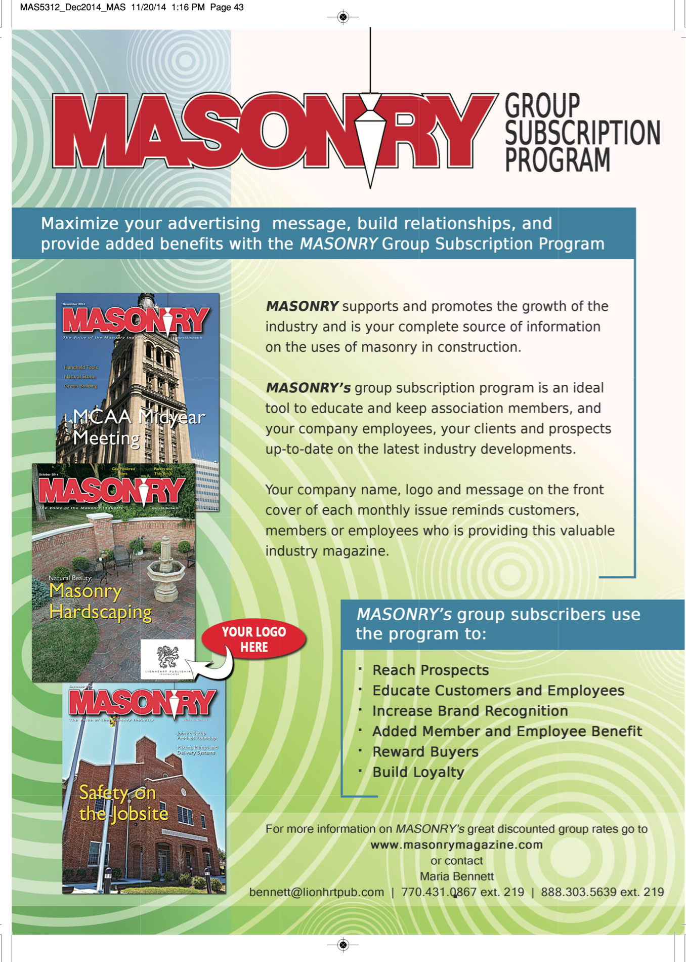 Masonry Magazine December 2014 Page. 45