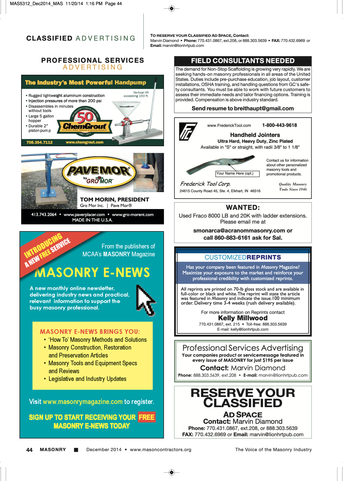 Masonry Magazine December 2014 Page. 46
