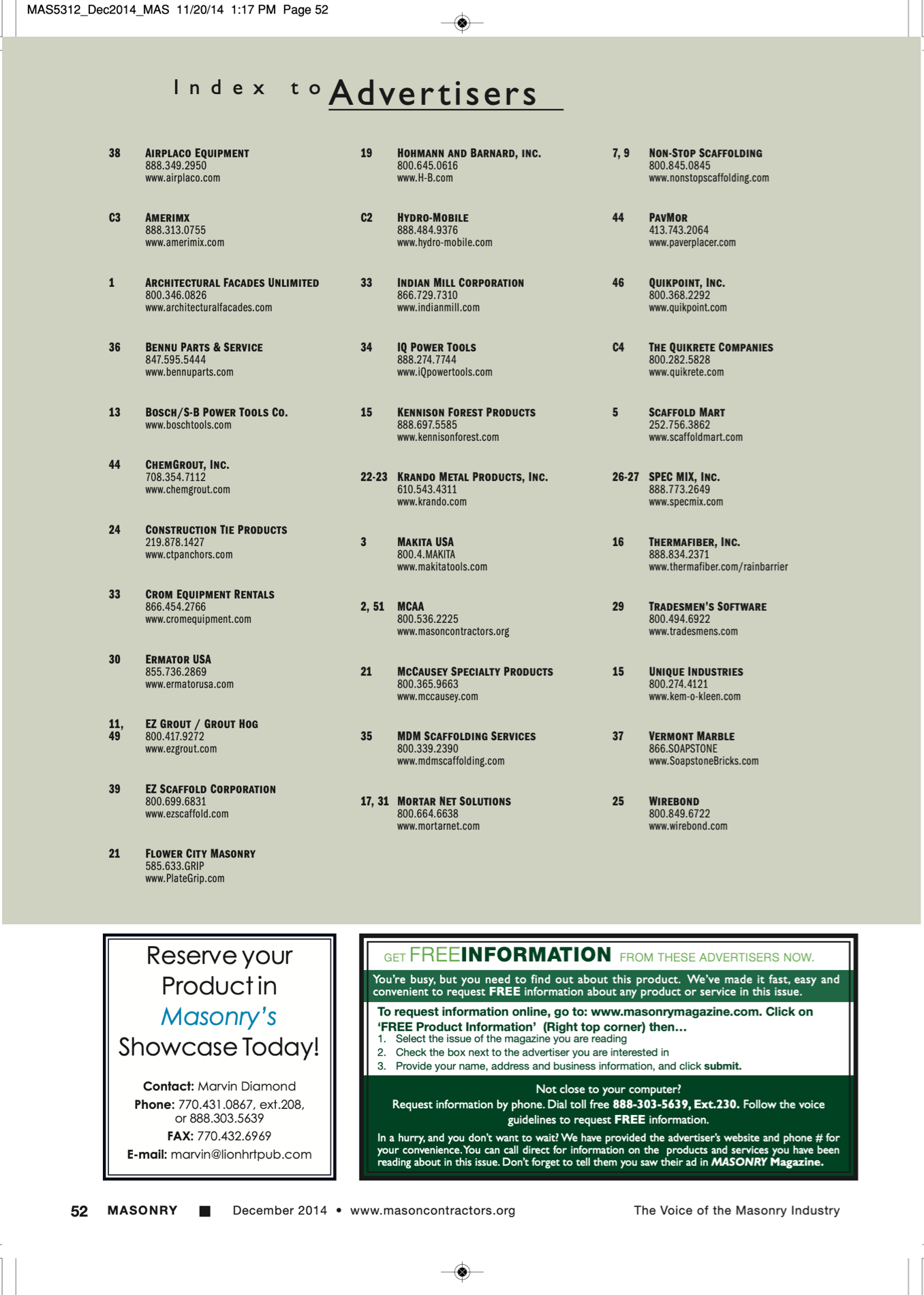 Masonry Magazine December 2014 Page. 54