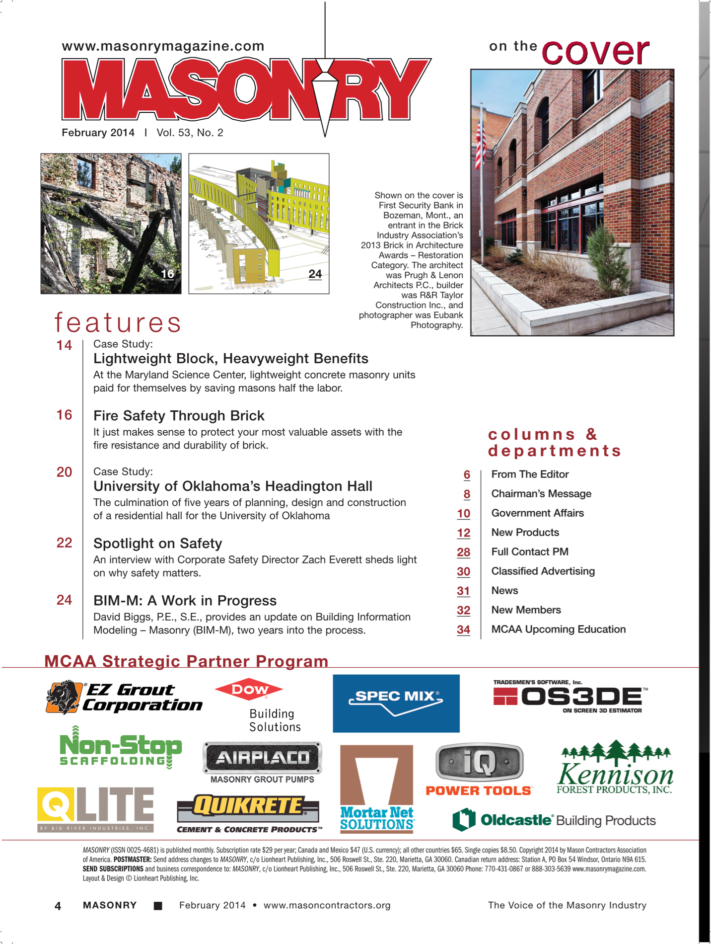 Masonry Magazine February 2014 Page. 6