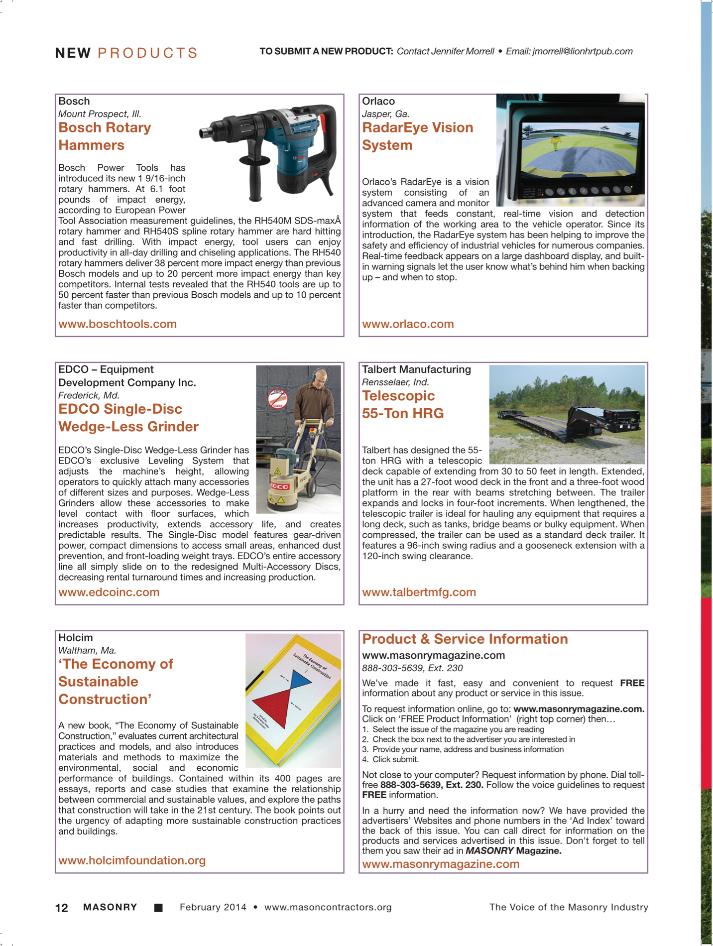 Masonry Magazine February 2014 Page. 14