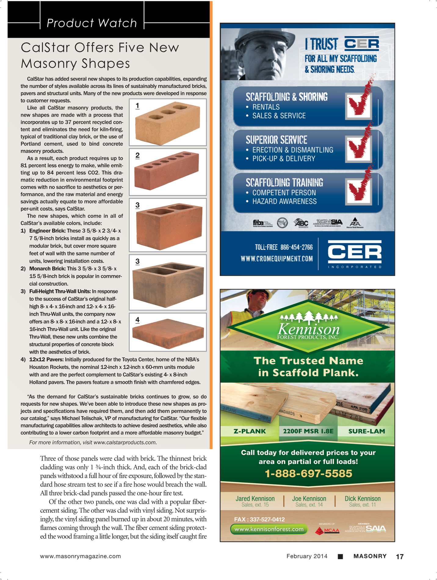 Masonry Magazine February 2014 Page. 19