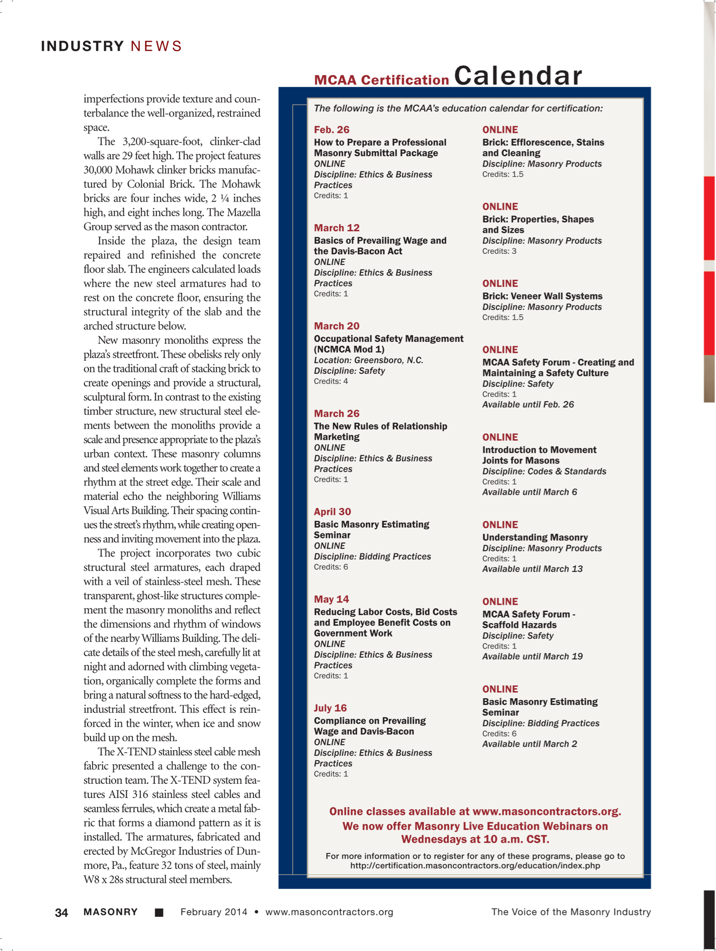 Masonry Magazine February 2014 Page. 36