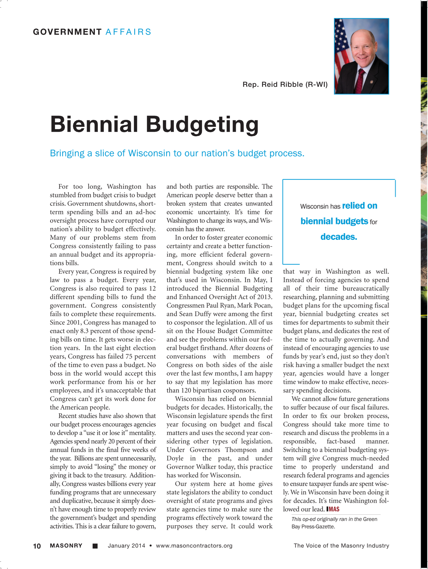 Masonry Magazine January 2014 Page. 12