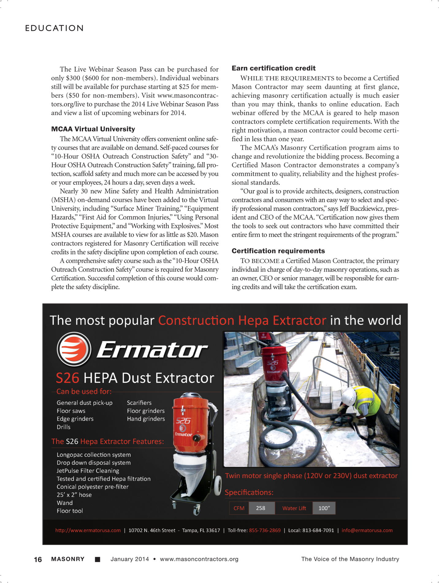 Masonry Magazine January 2014 Page. 18