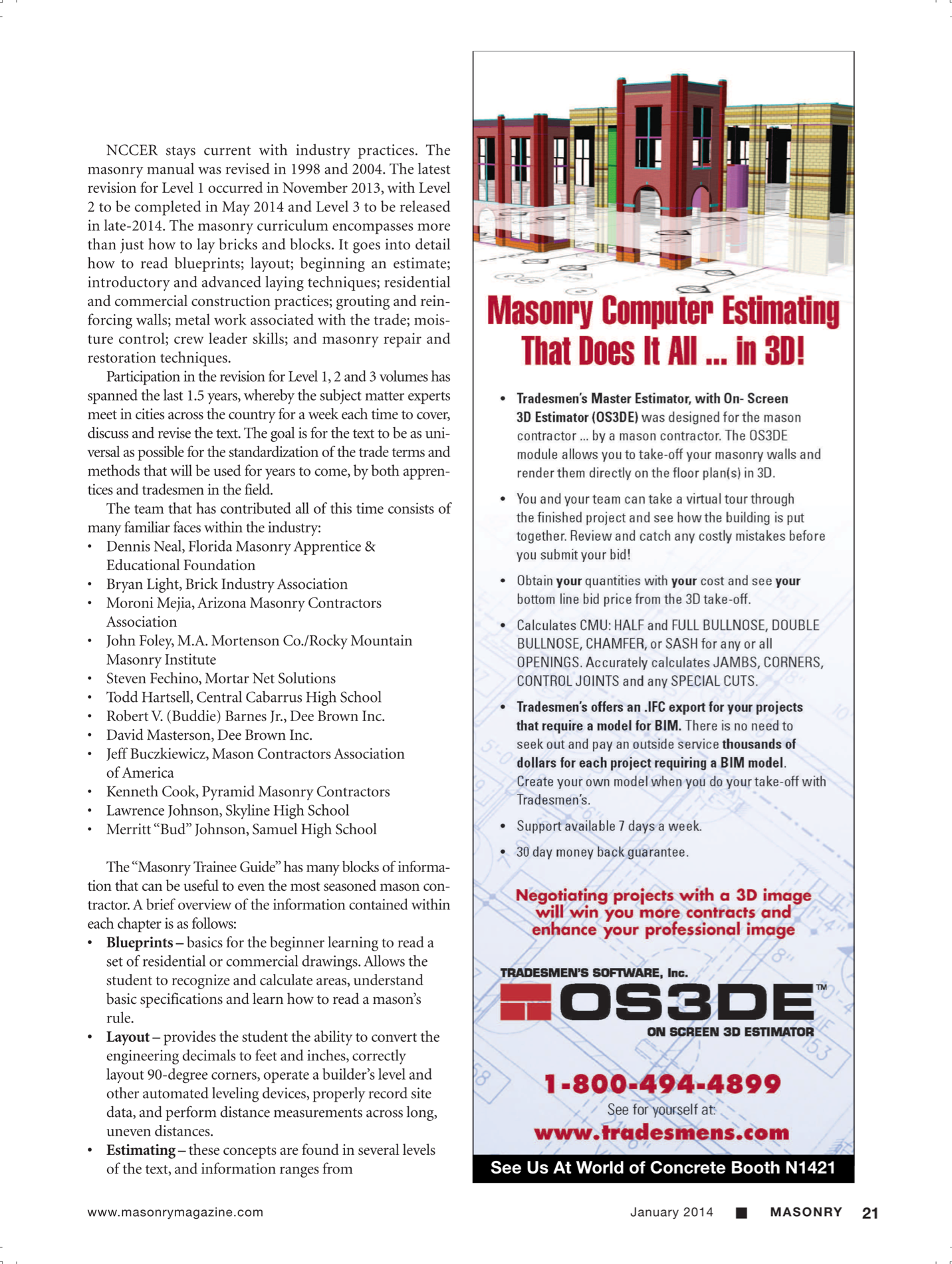 Masonry Magazine January 2014 Page. 23