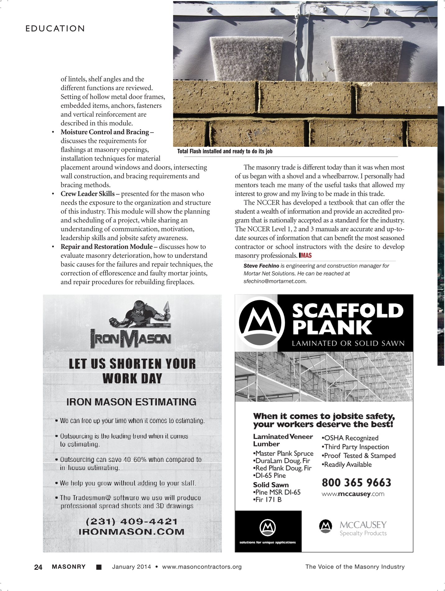 Masonry Magazine January 2014 Page. 26