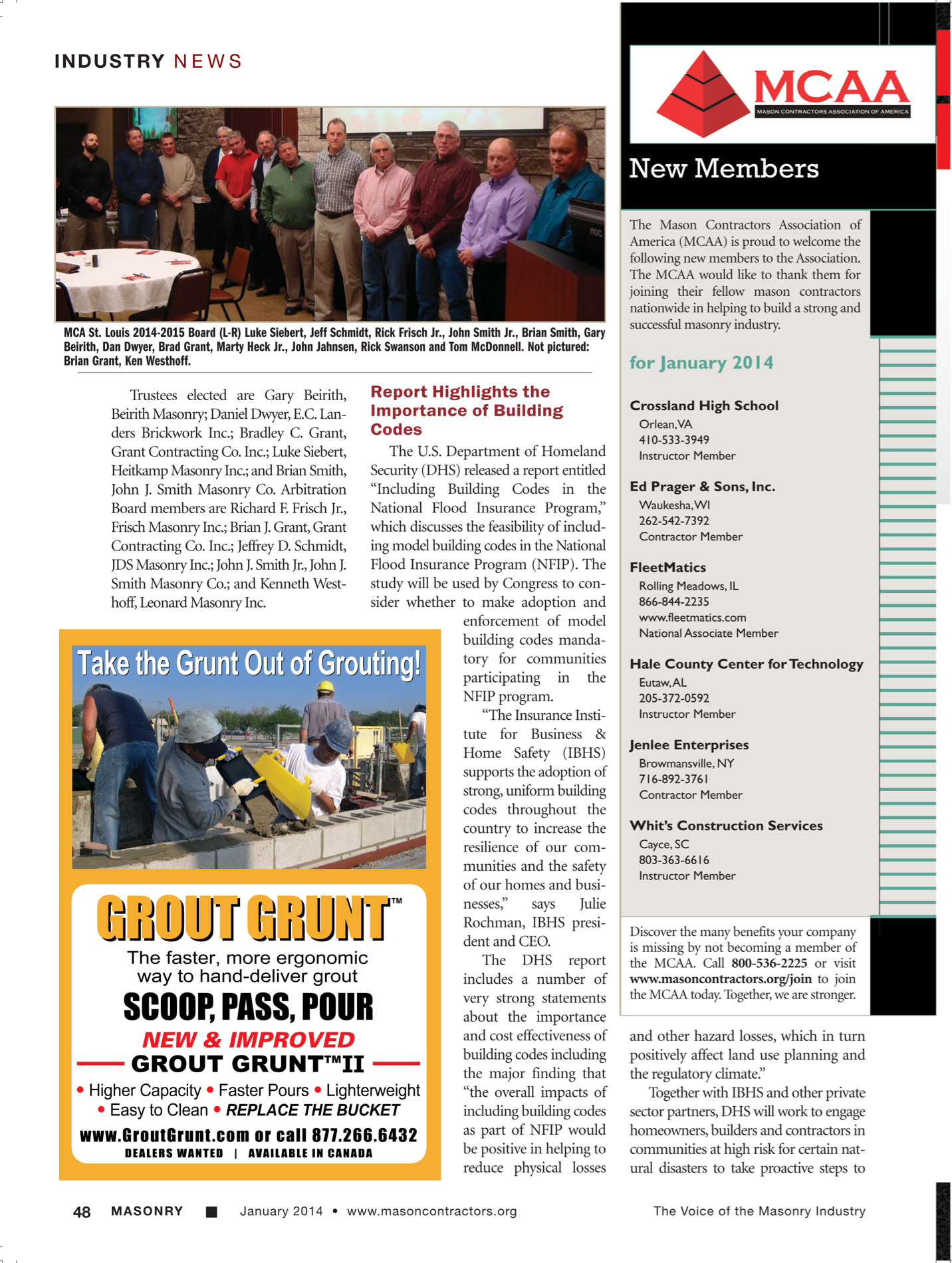 Masonry Magazine January 2014 Page. 50