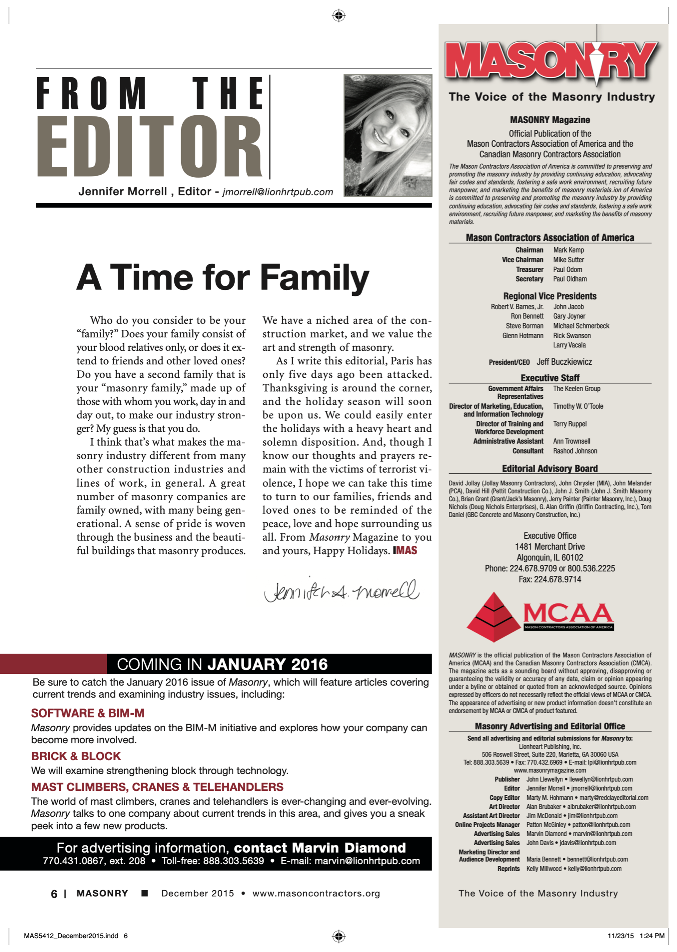 Masonry Magazine December 2015 Page. 8