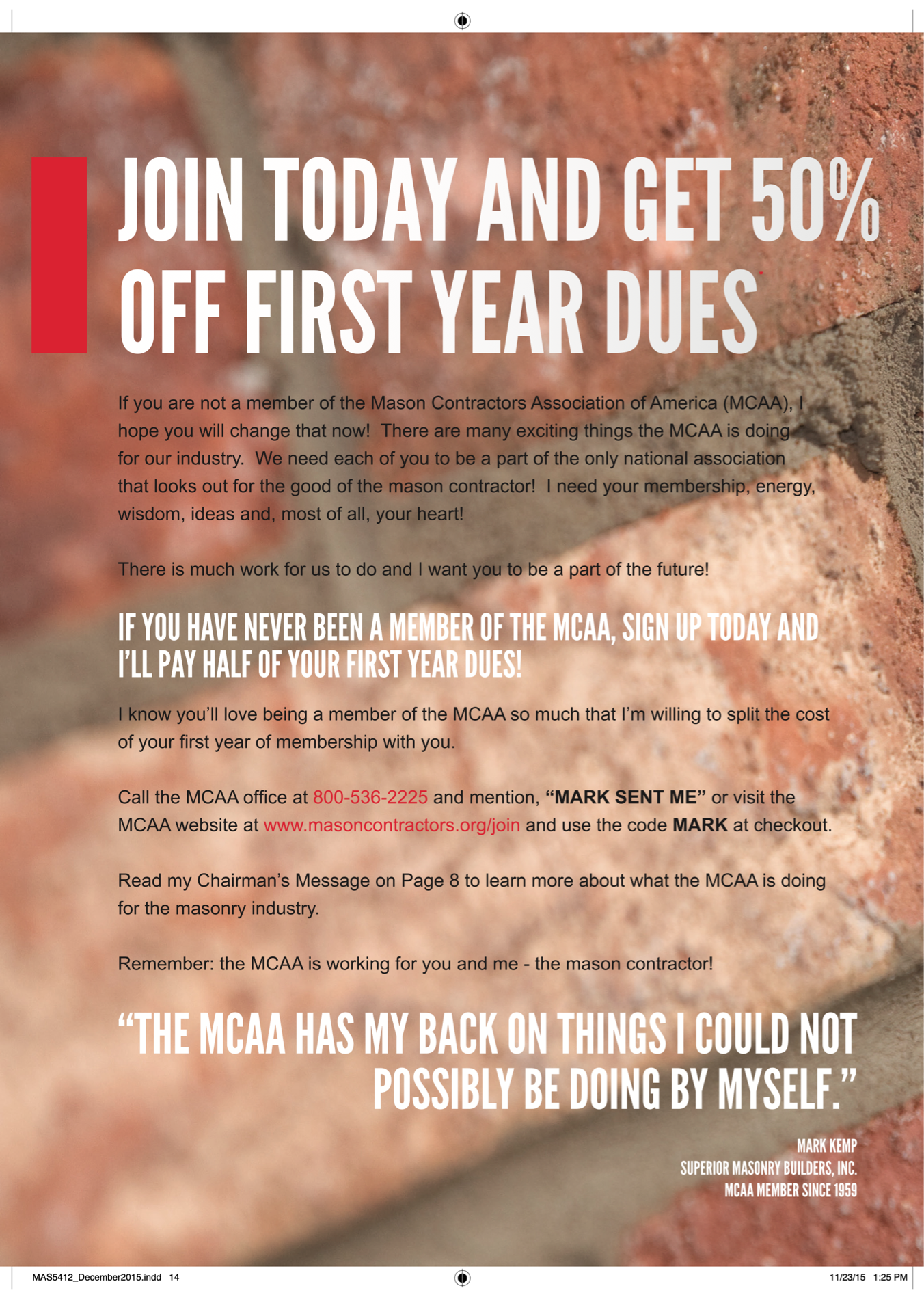 Masonry Magazine December 2015 Page. 16