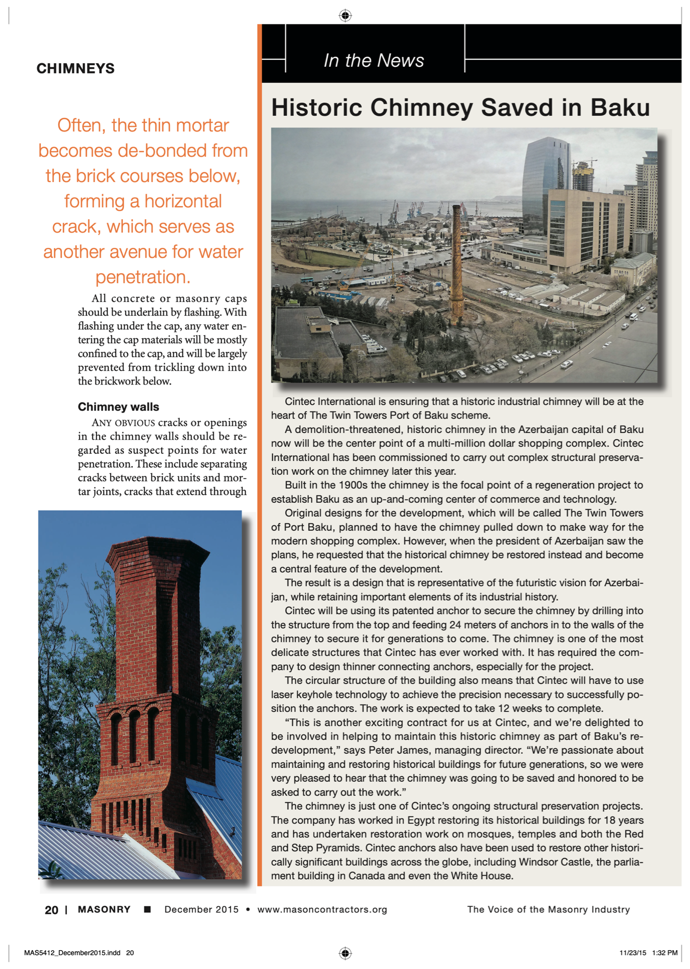 Masonry Magazine December 2015 Page. 22