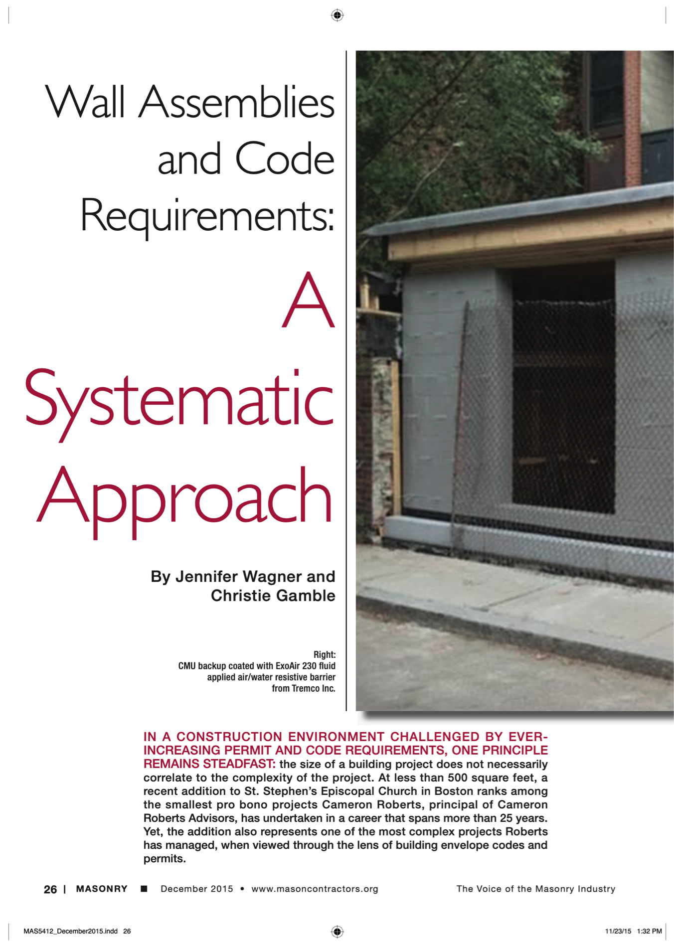 Masonry Magazine December 2015 Page. 28