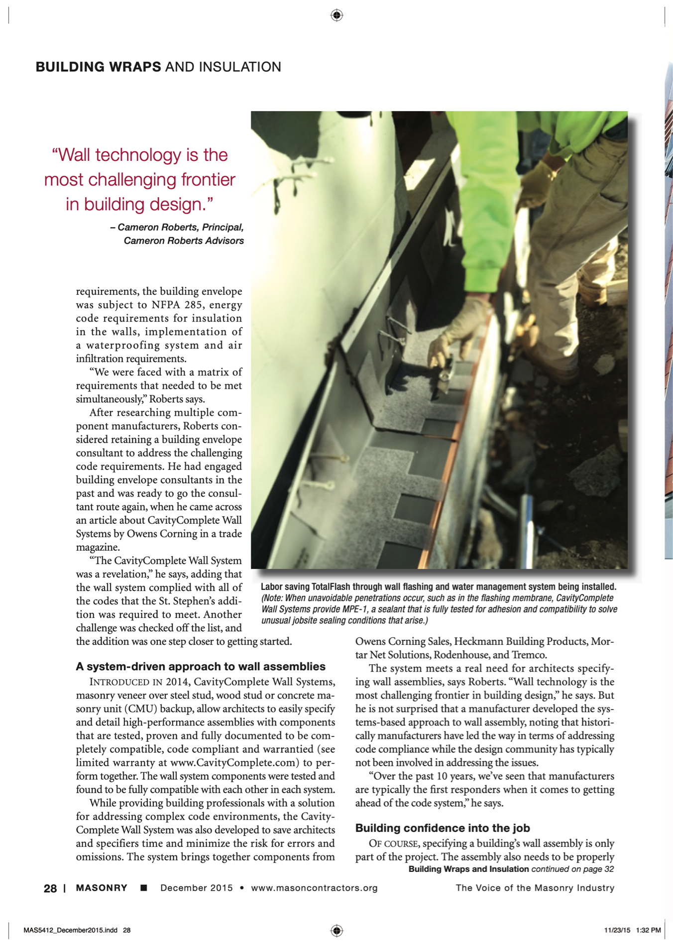 Masonry Magazine December 2015 Page. 30