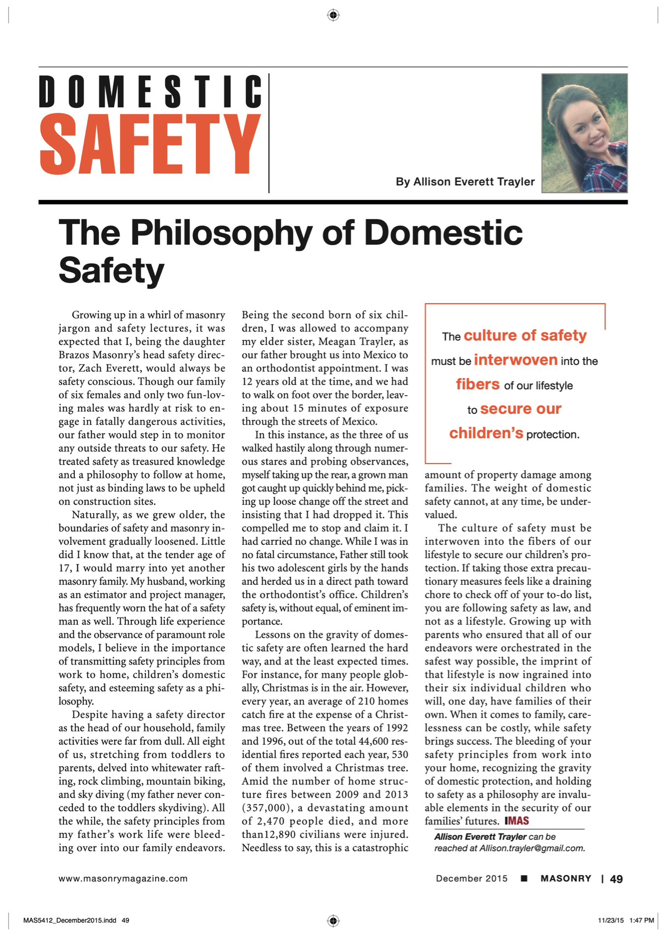 Masonry Magazine December 2015 Page. 51