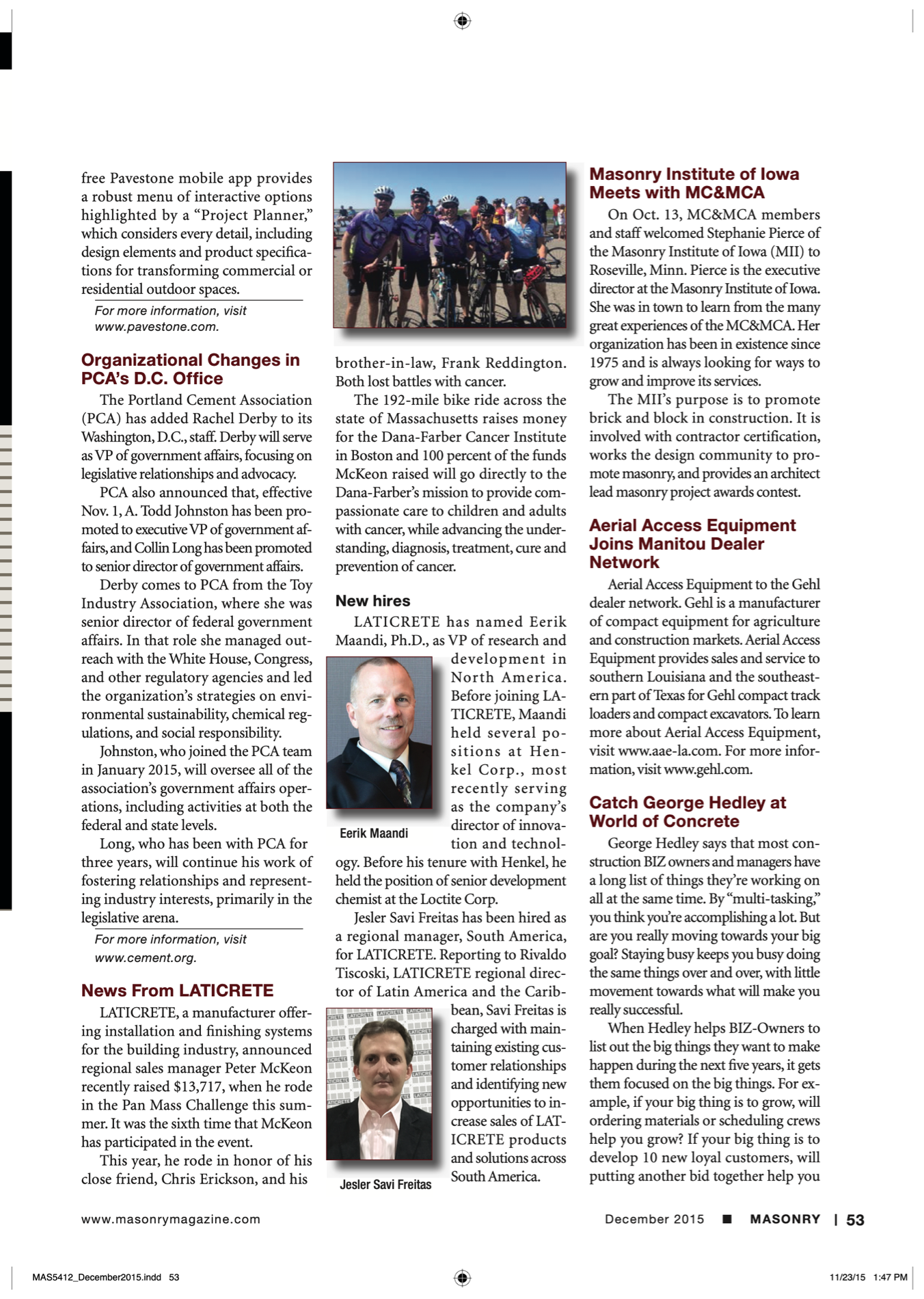 Masonry Magazine December 2015 Page. 55