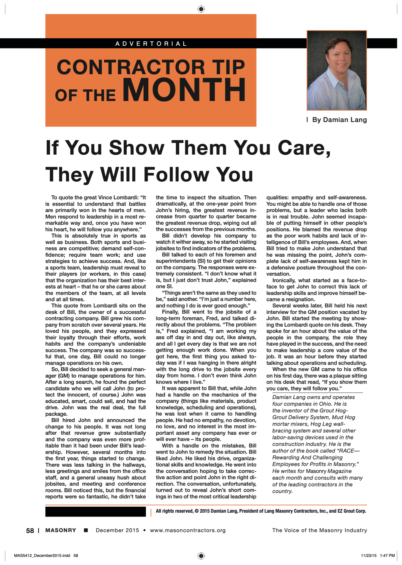 Masonry Magazine December 2015 Page. 60