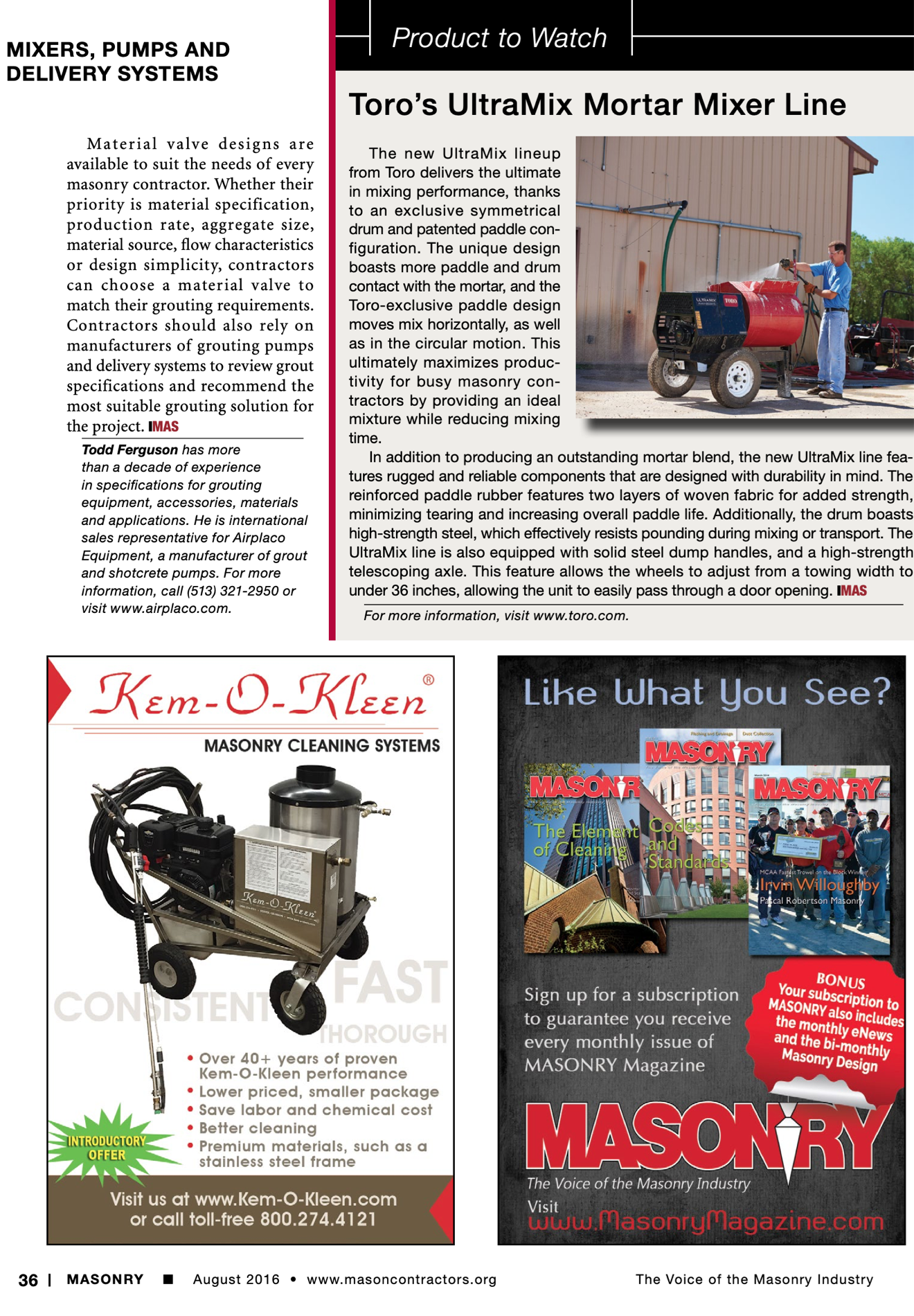 Masonry Magazine August 2016 Page. 38