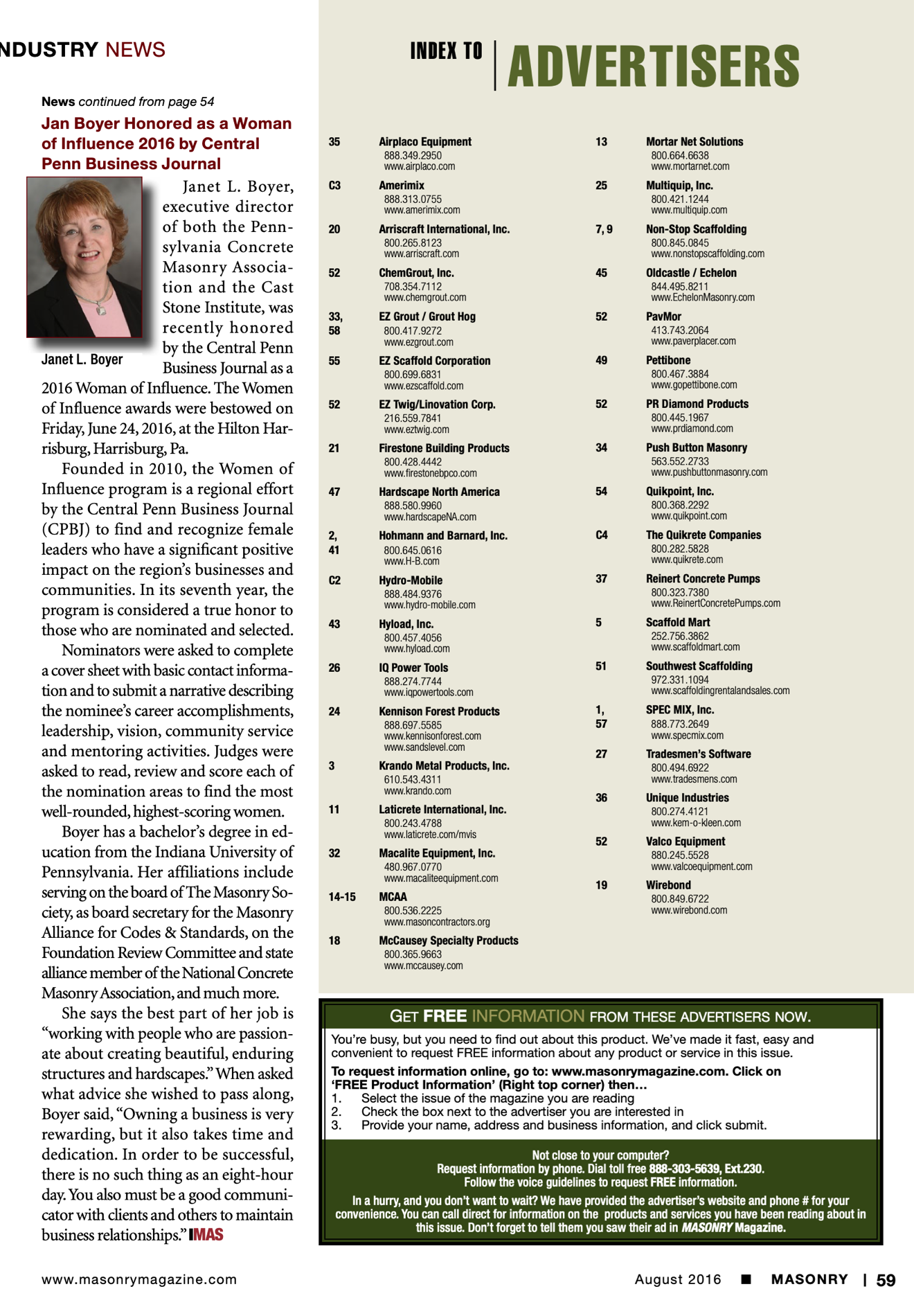 Masonry Magazine August 2016 Page. 61