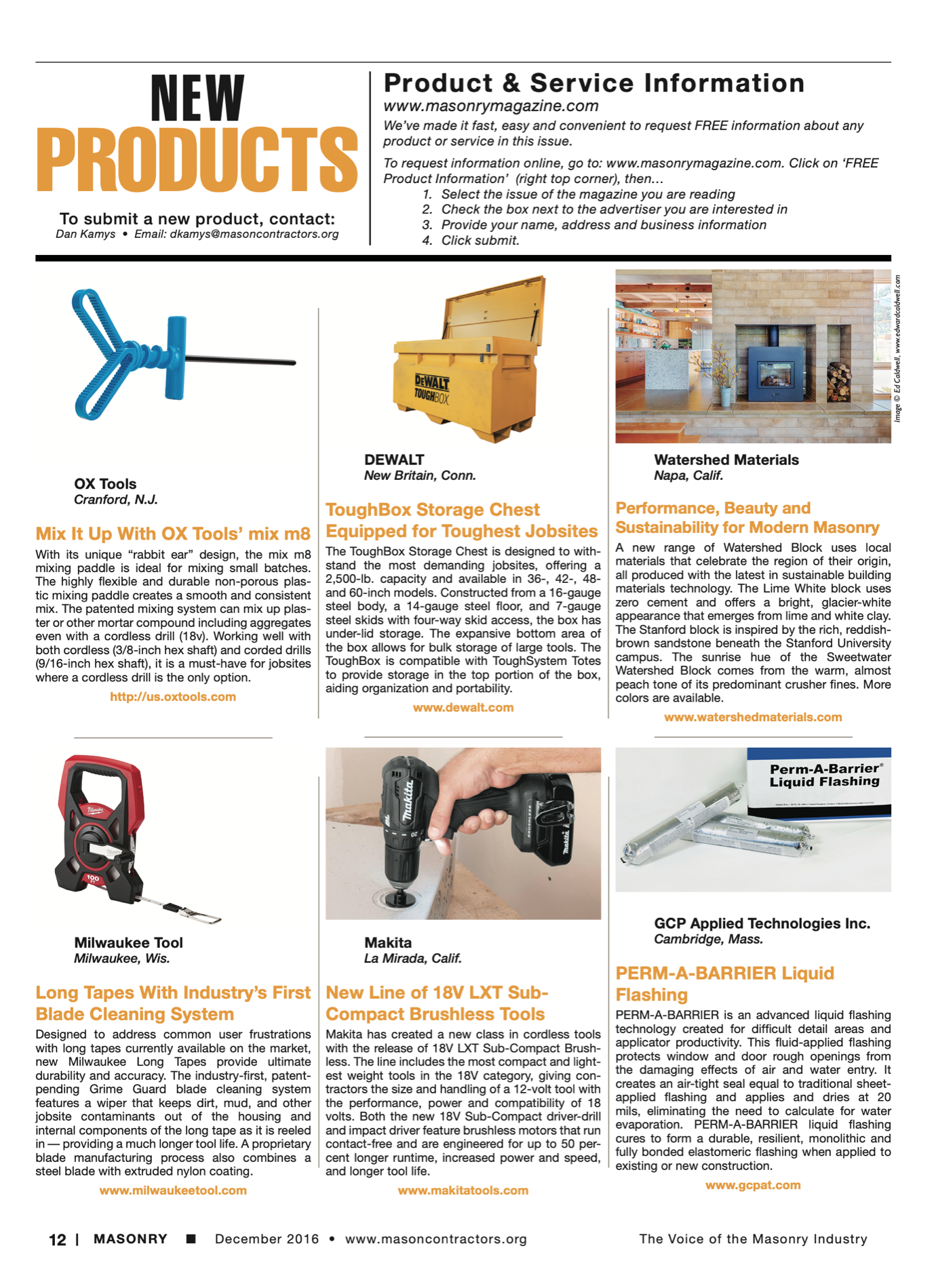 Masonry Magazine December 2016 Page. 14