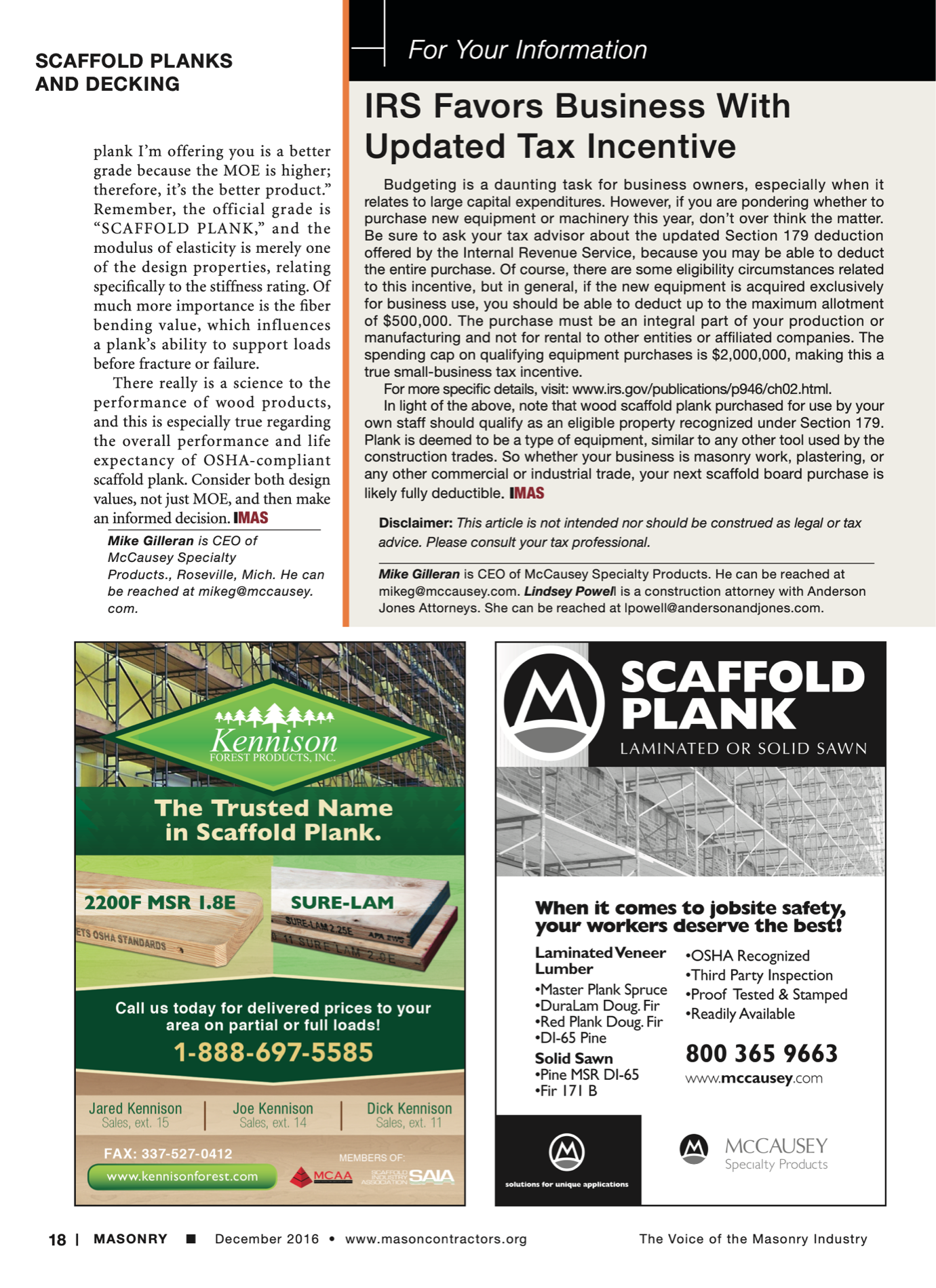 Masonry Magazine December 2016 Page. 21