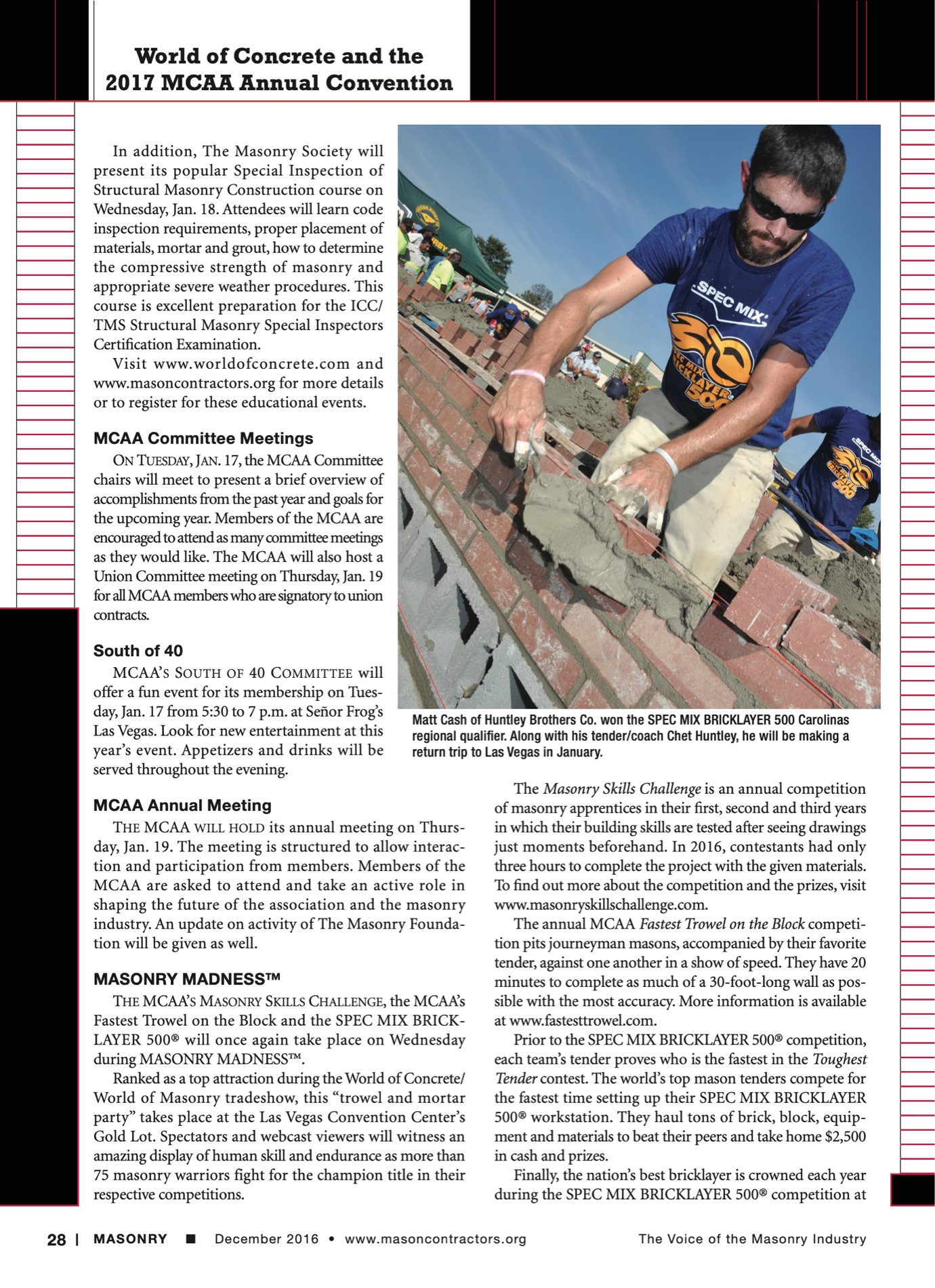 Masonry Magazine December 2016 Page. 31